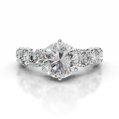 Odin Moissanite & Diamond Ring - Platinum