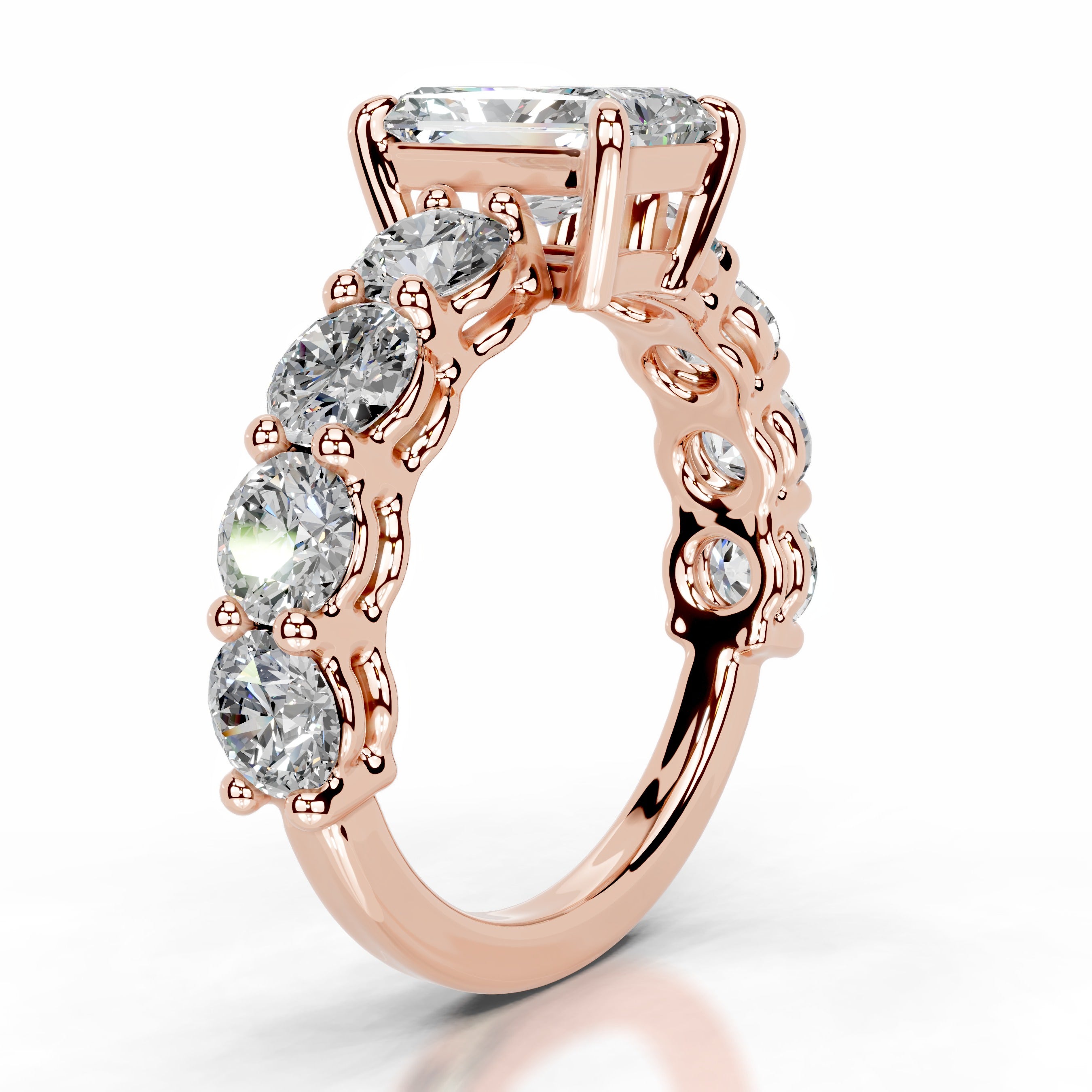 Odin Moissanite & Diamond Ring - 14K Rose Gold