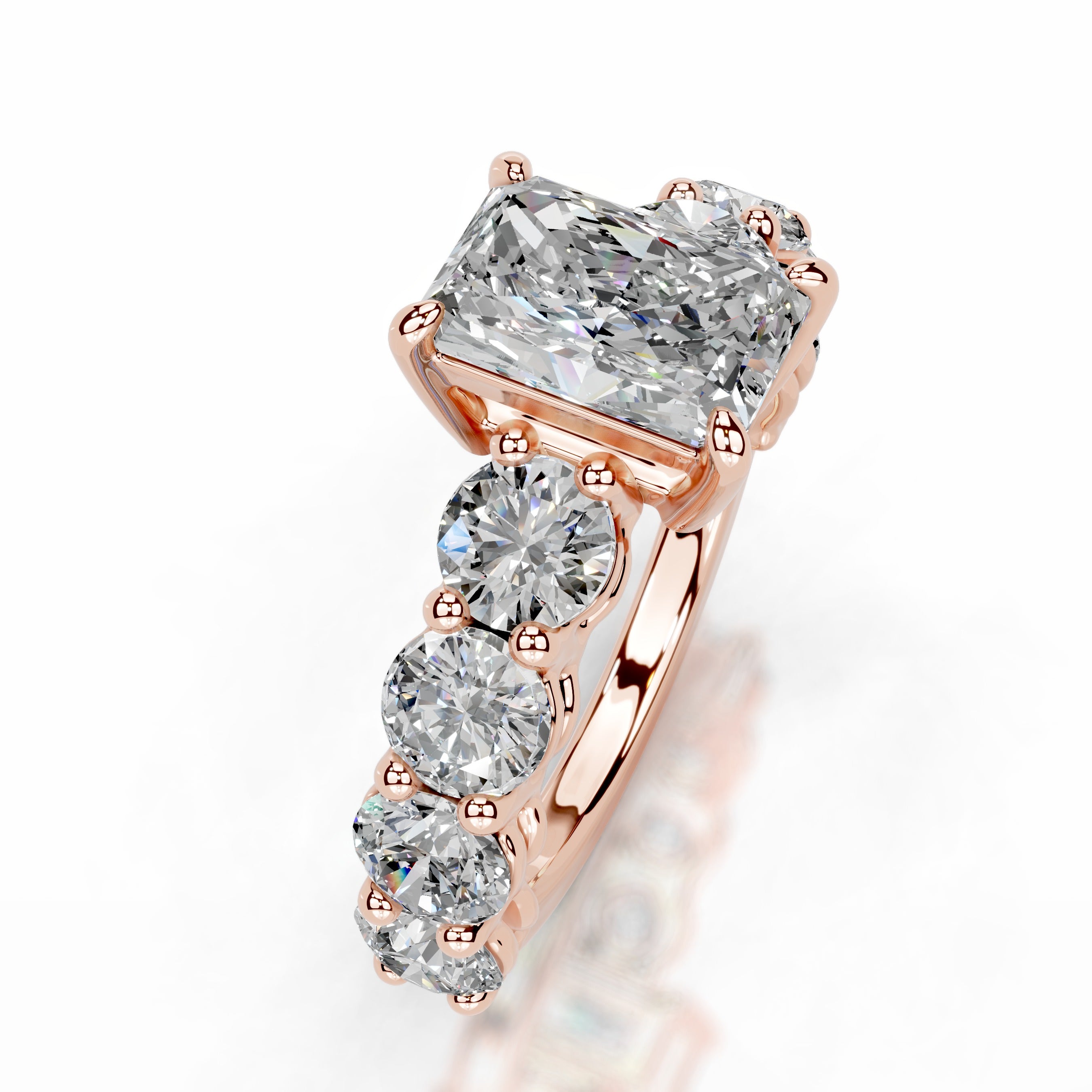 Odin Moissanite & Diamond Ring - 14K Rose Gold