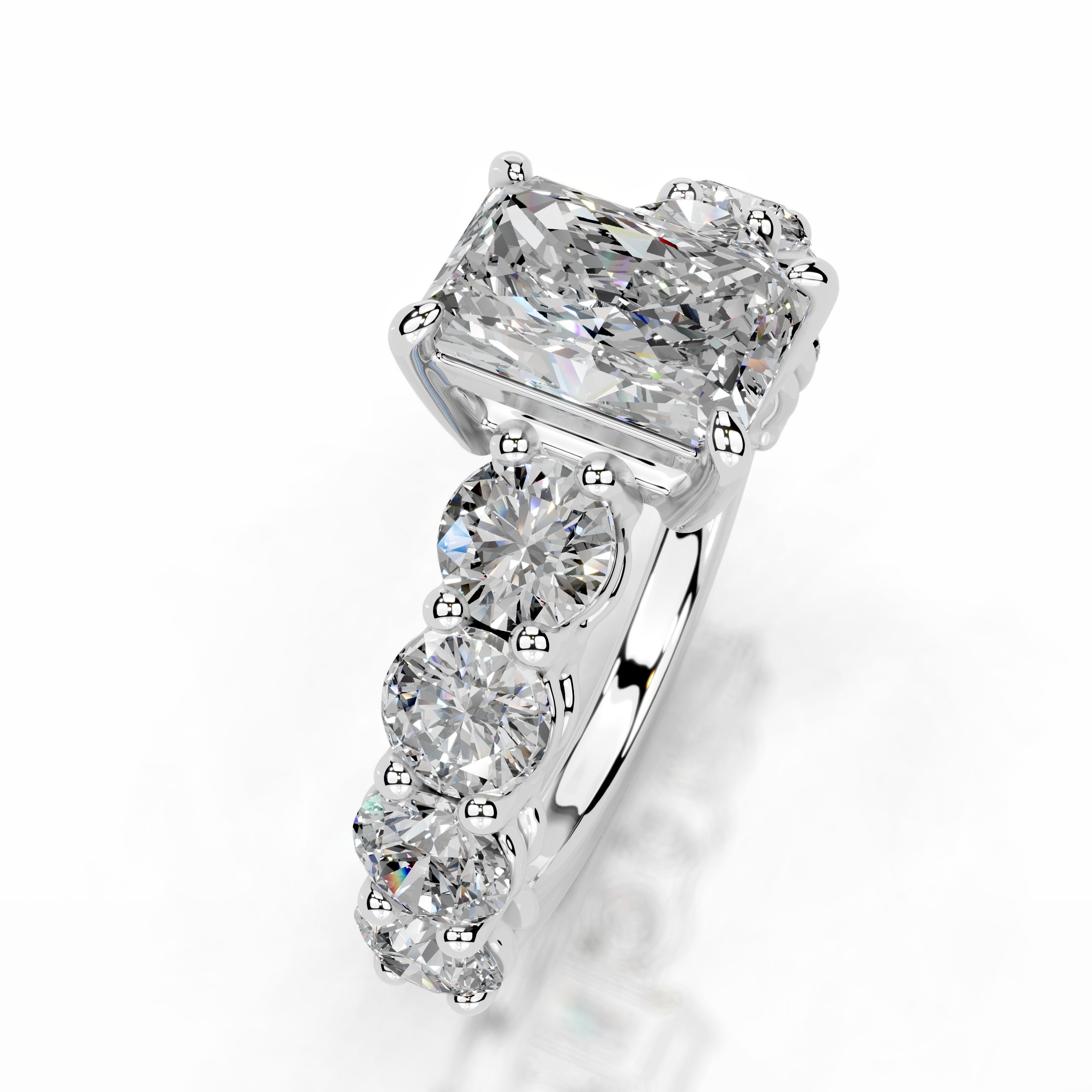 Odin Moissanite & Diamond Ring - Platinum