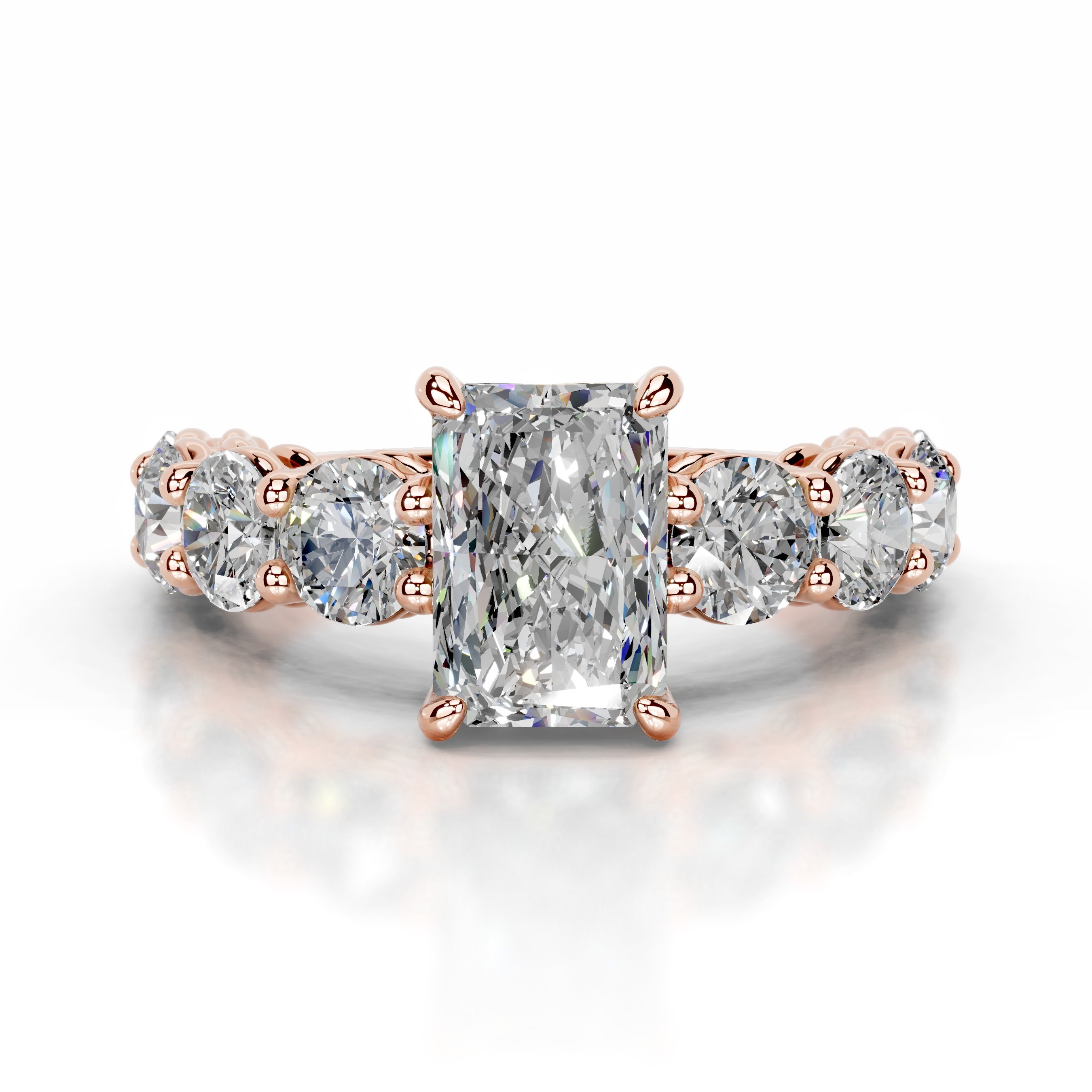 Odin Moissanite & Diamond Ring - 14K Rose Gold