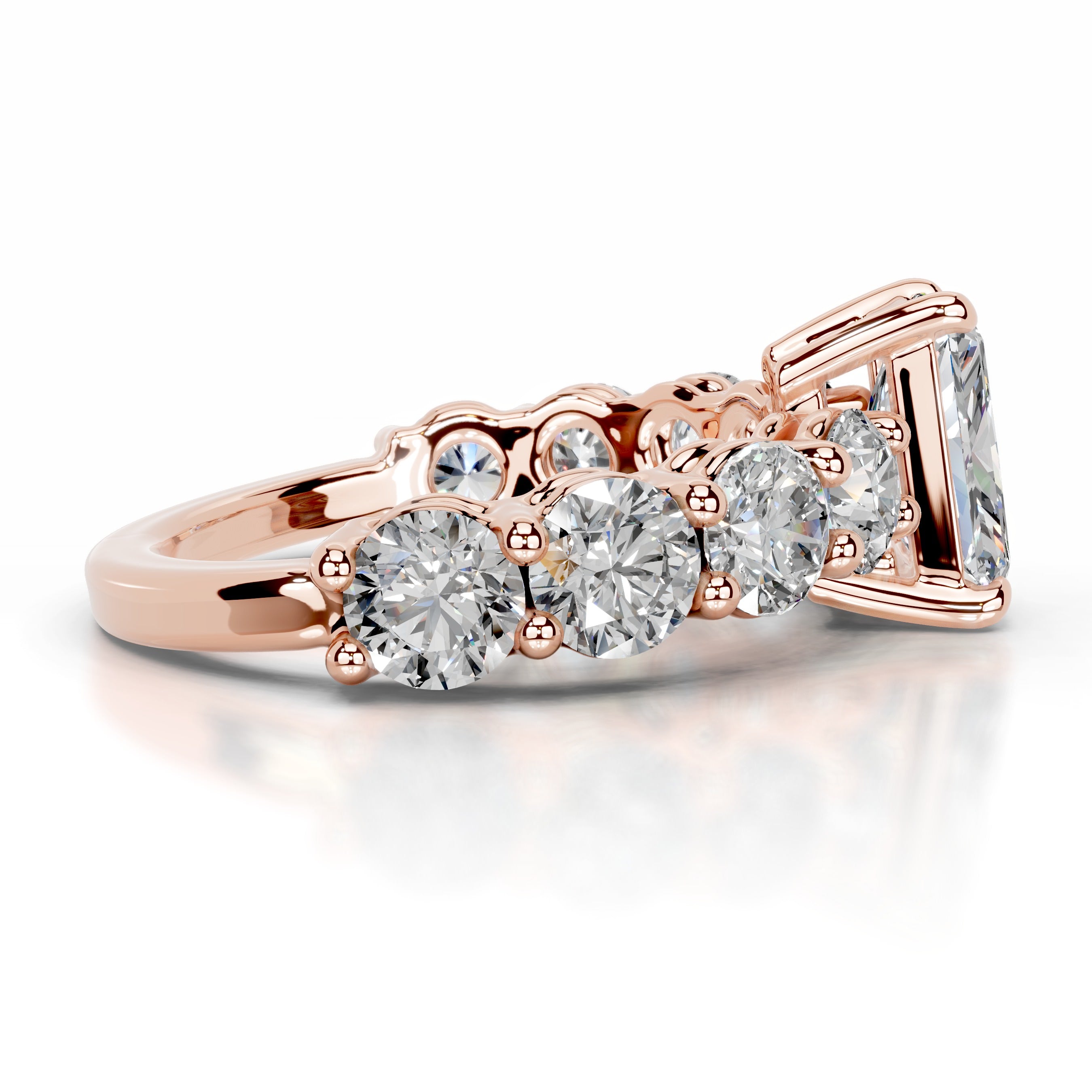 Odin Moissanite & Diamond Ring - 14K Rose Gold