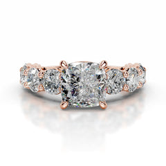 Odin Moissanite & Diamond Ring - 14K Rose Gold