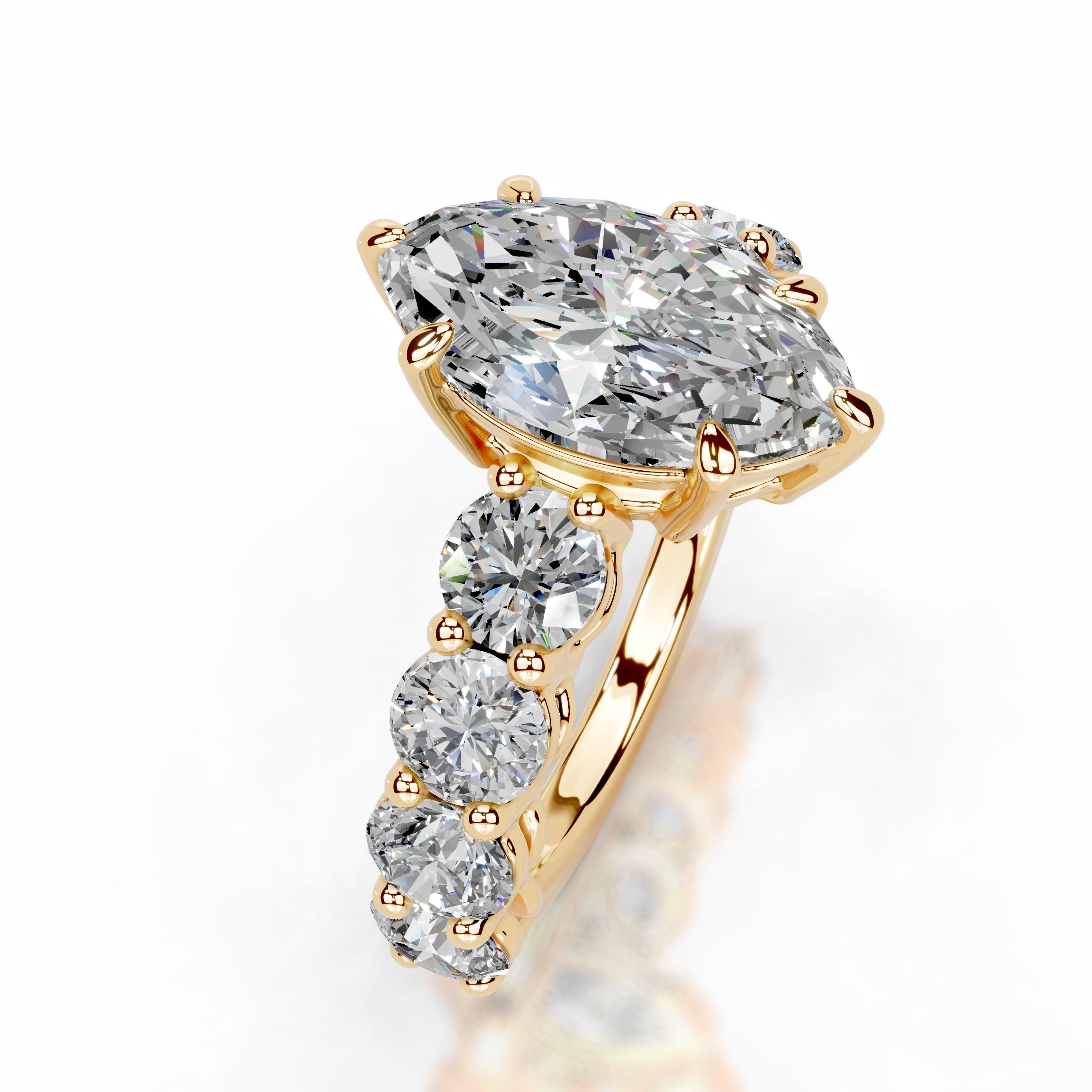 Odin Moissanite & Diamonds  - 18K Yellow Gold