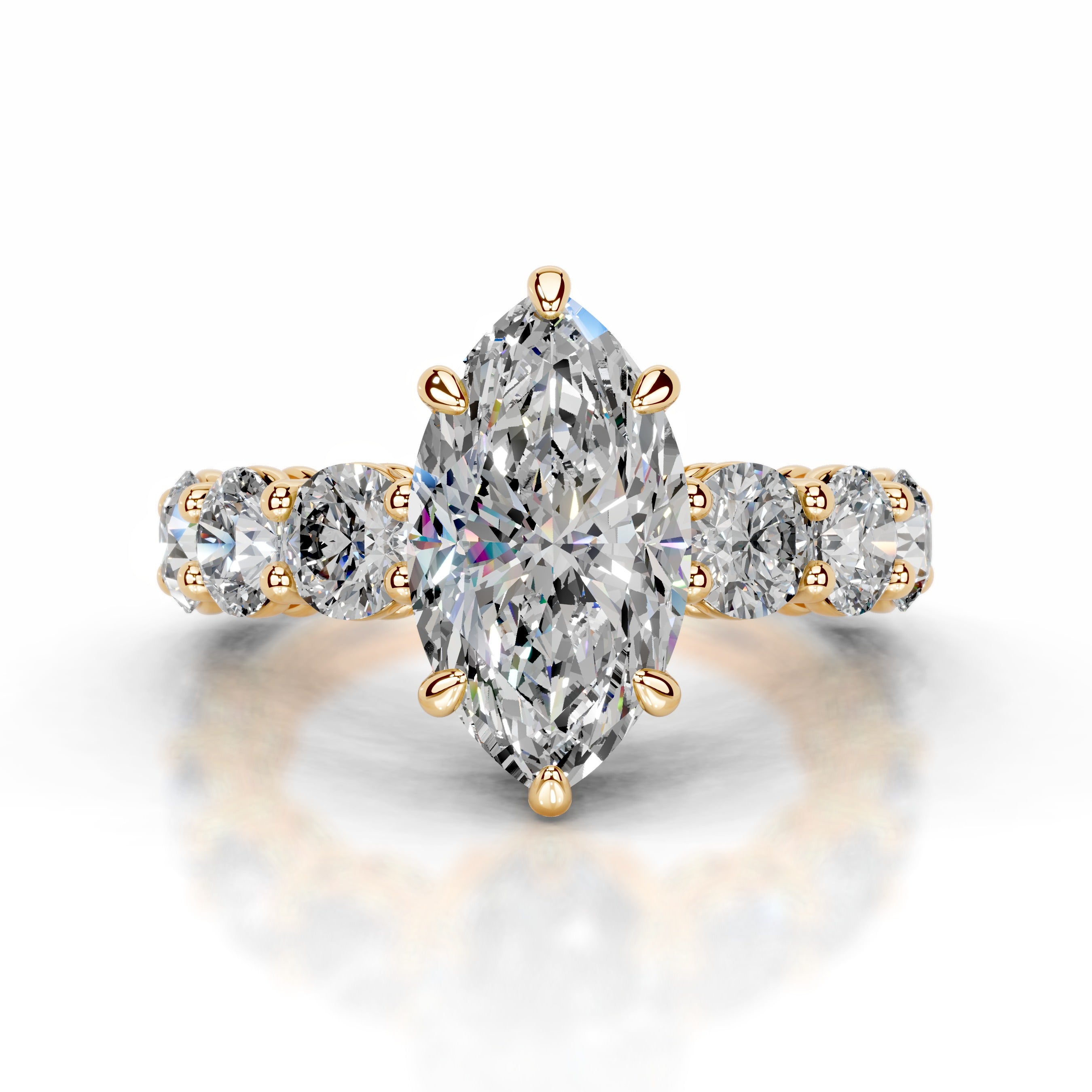 Odin Moissanite & Diamonds  - 18K Yellow Gold