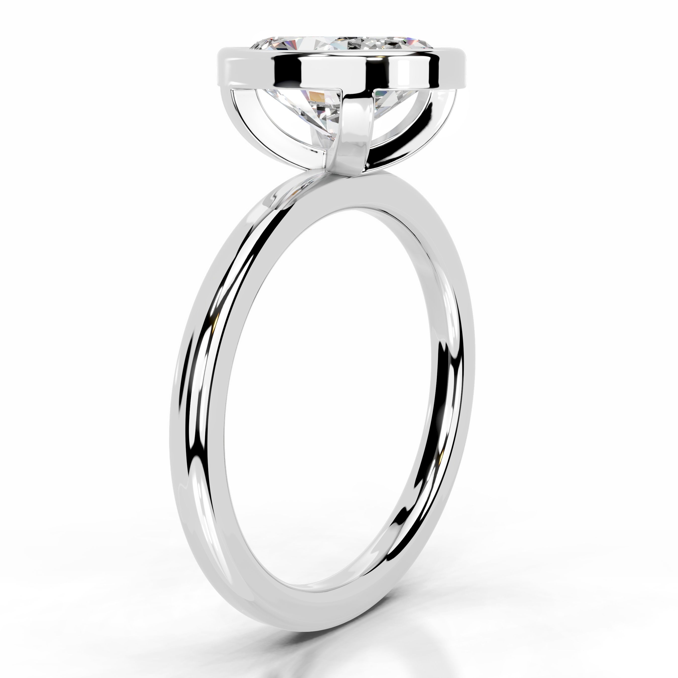 Dima Moissanite Ring - 14K White Gold