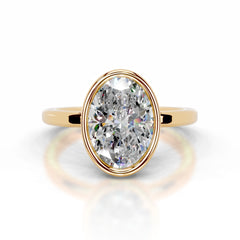 Dima Moissanite Ring - 18K Yellow Gold
