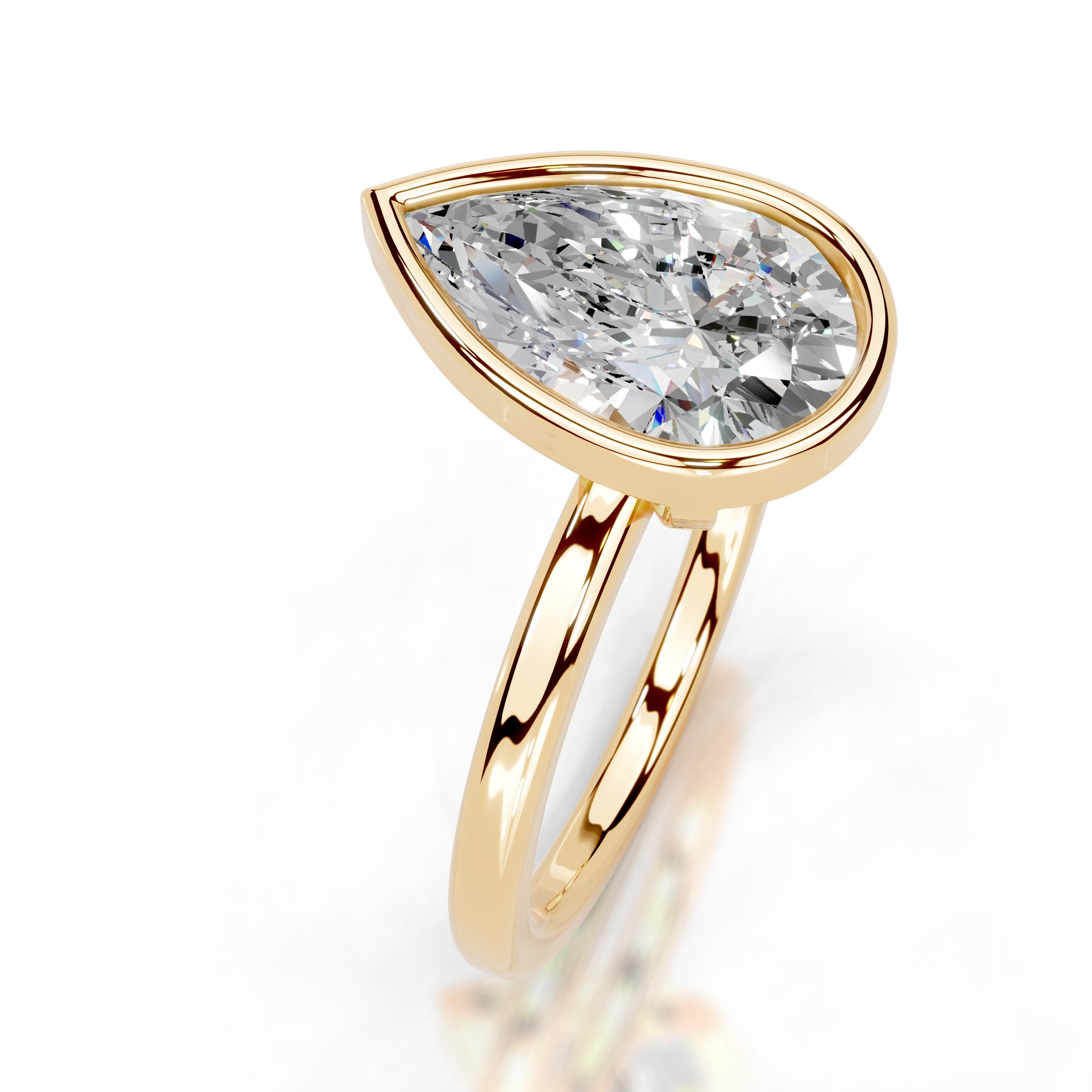 Dima  Moissanite  - 18K Yellow Gold