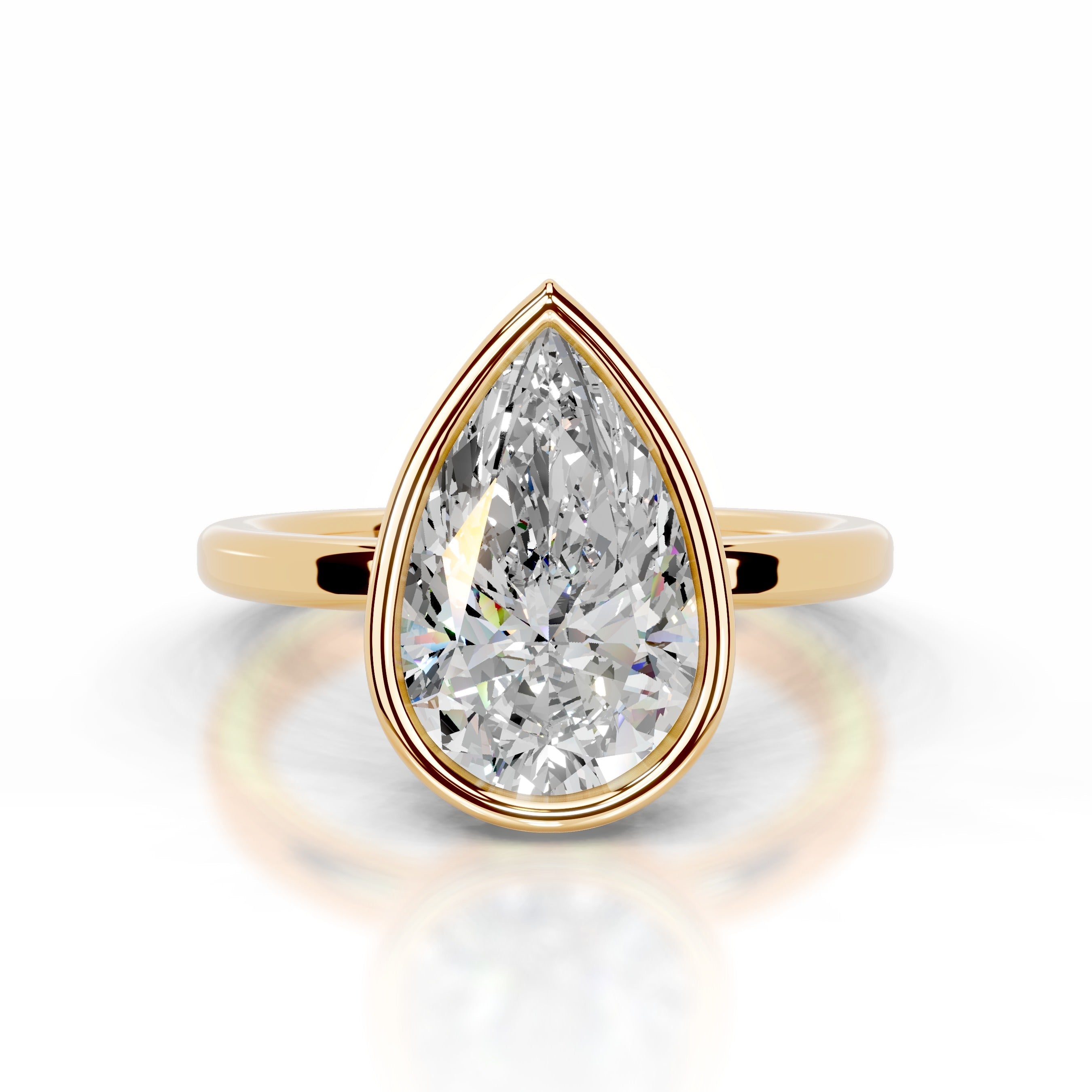 Dima Moissanite Ring - 18K Yellow Gold (RTS)