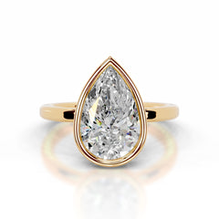 Dima Moissanite Ring - 18K Yellow Gold