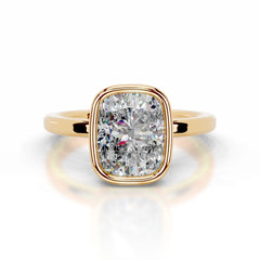 Dima Moissanite Ring - 18K Yellow Gold