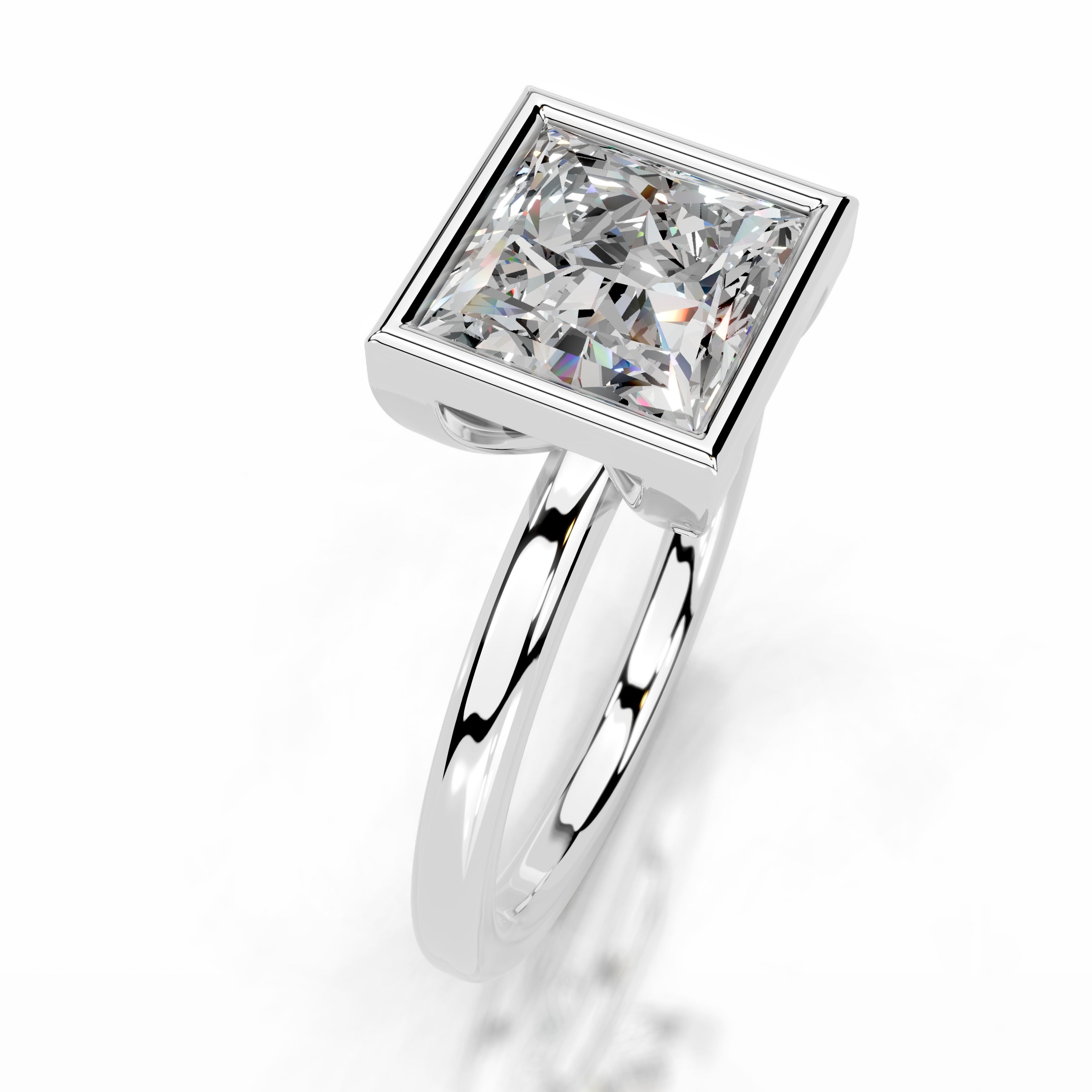 Dima  Moissanite  - 14K White Gold