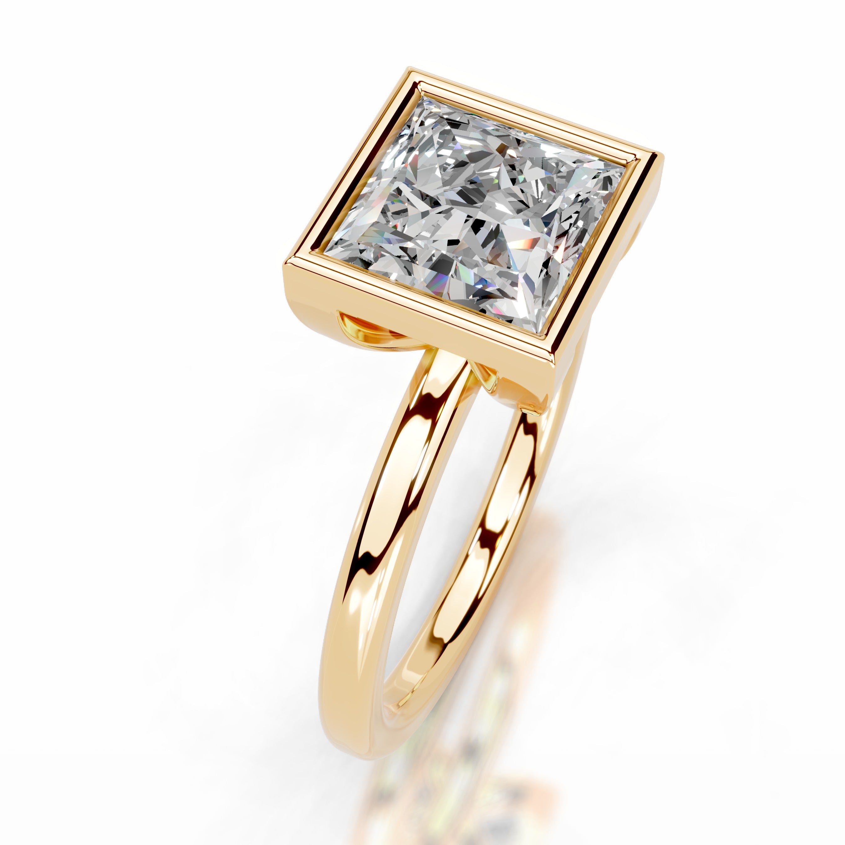 Dima  Moissanite  - 18K Yellow Gold