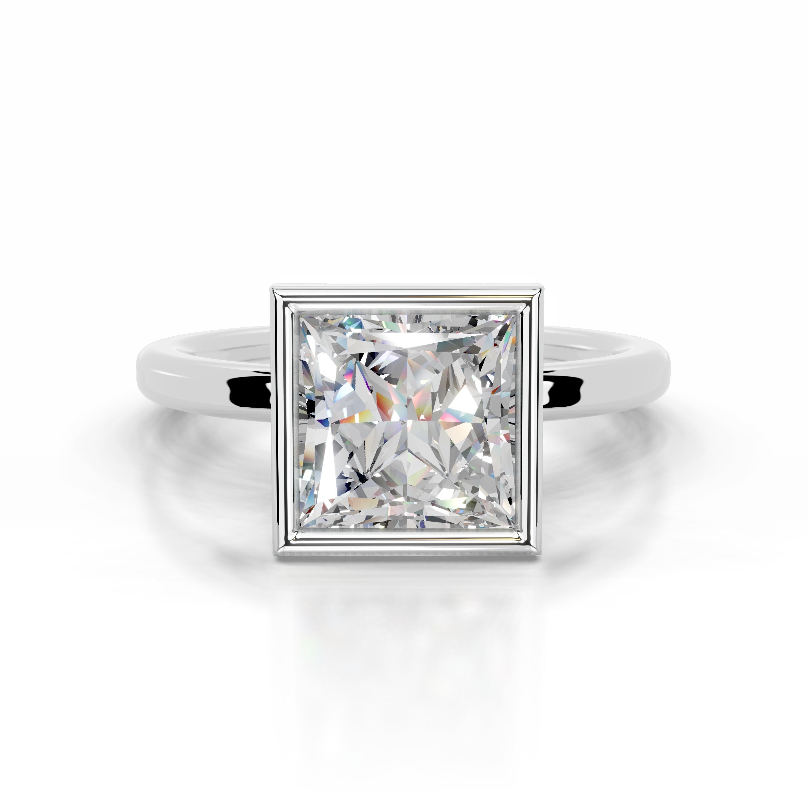 Dima  Moissanite  - 14K White Gold