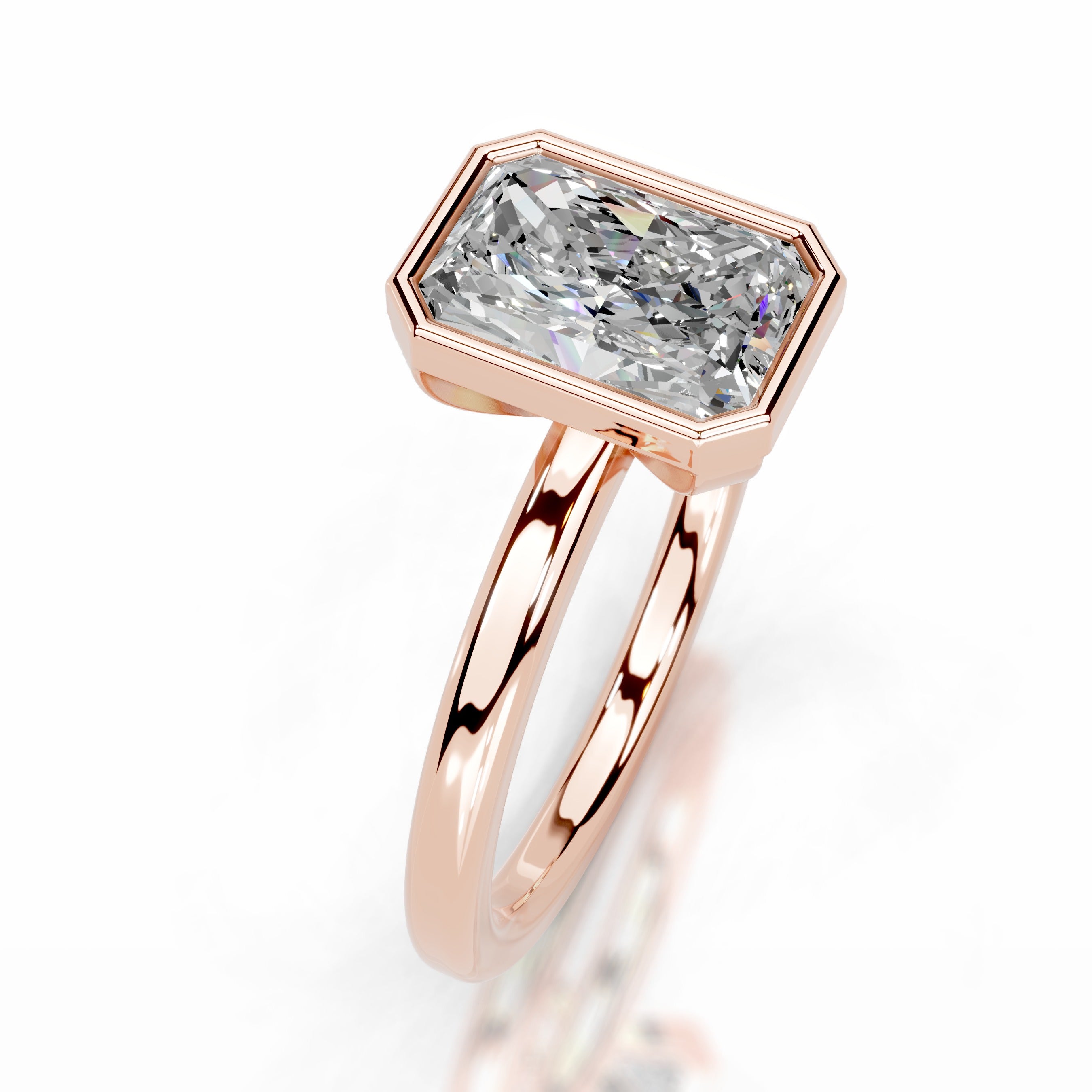 Dima Moissanite Ring - 14K Rose Gold