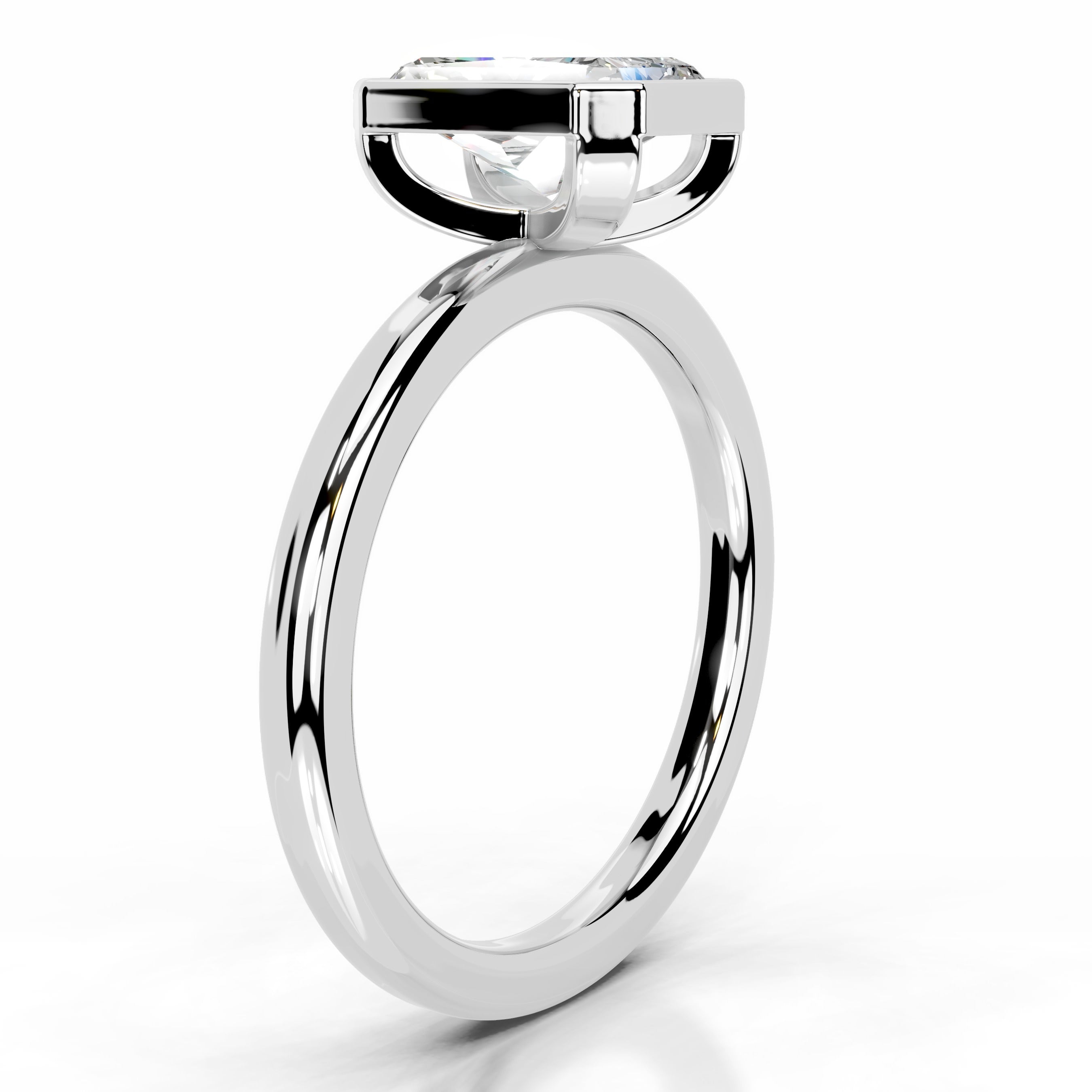 Dima Moissanite Ring - 14K White Gold