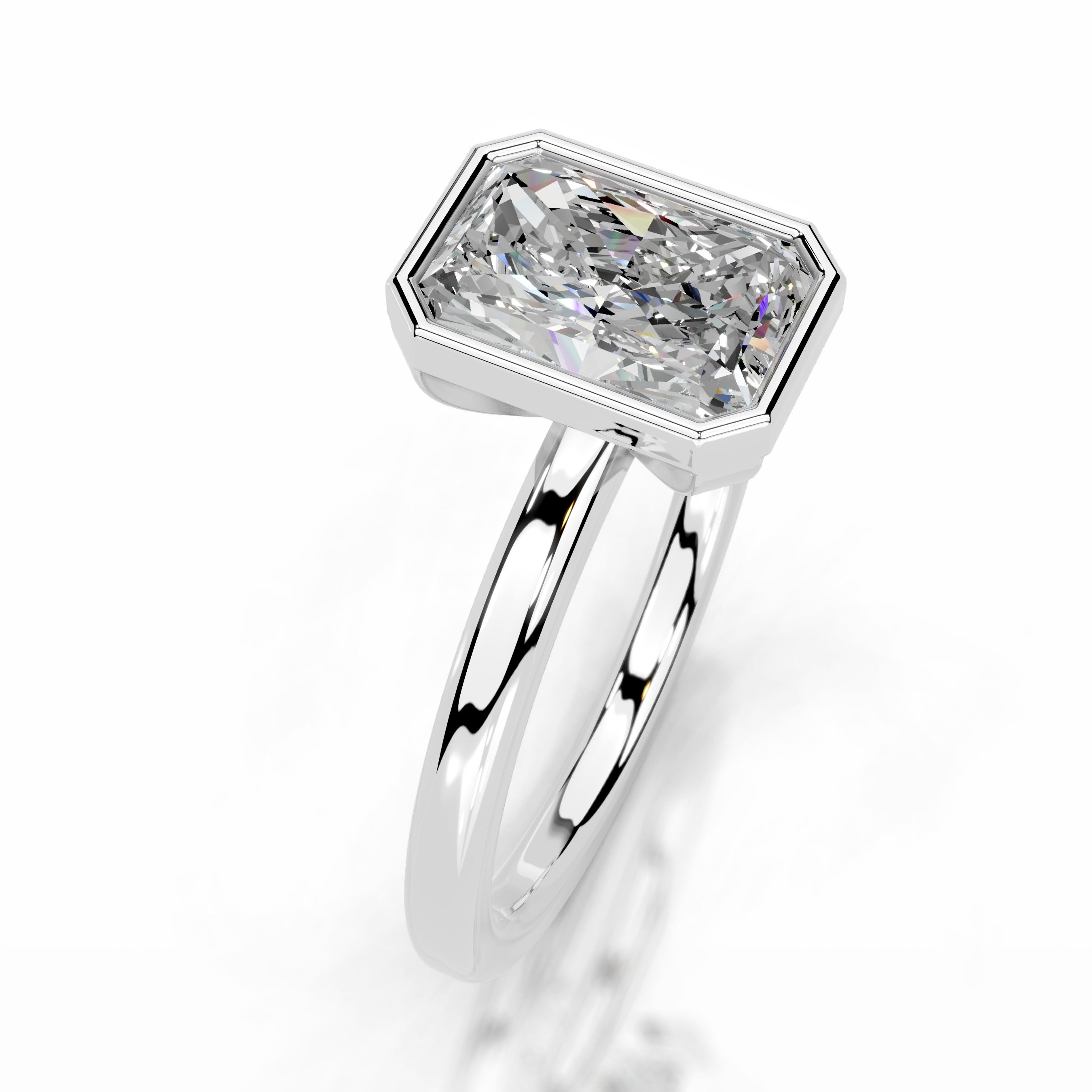 Dima Moissanite Ring - 14K White Gold