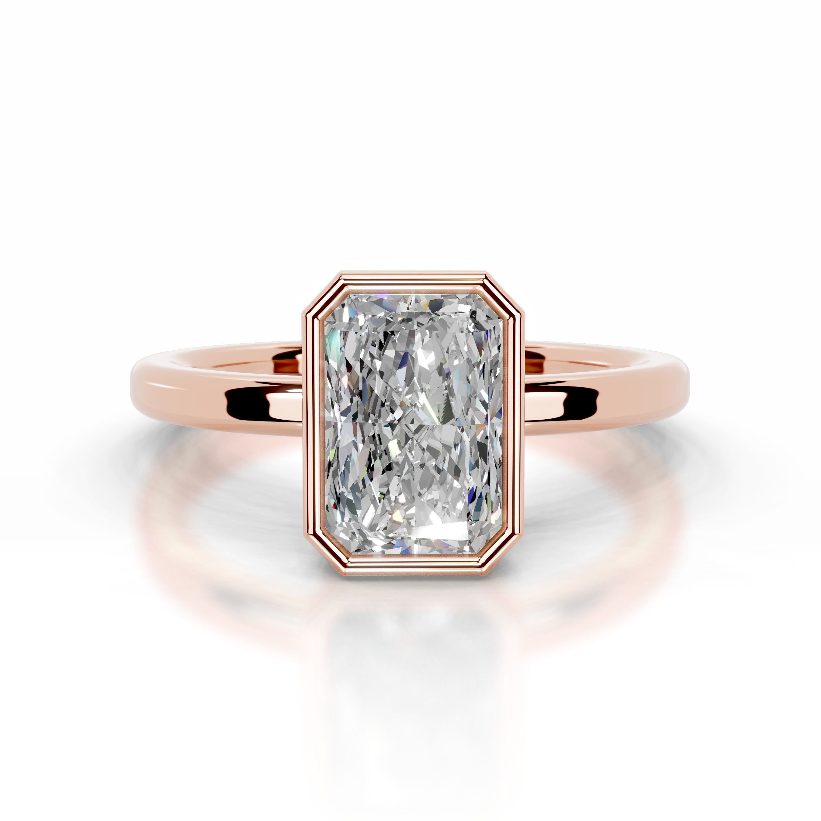 Dima Moissanite Ring - 14K Rose Gold