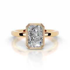 Dima Moissanite Ring - 18K Yellow Gold
