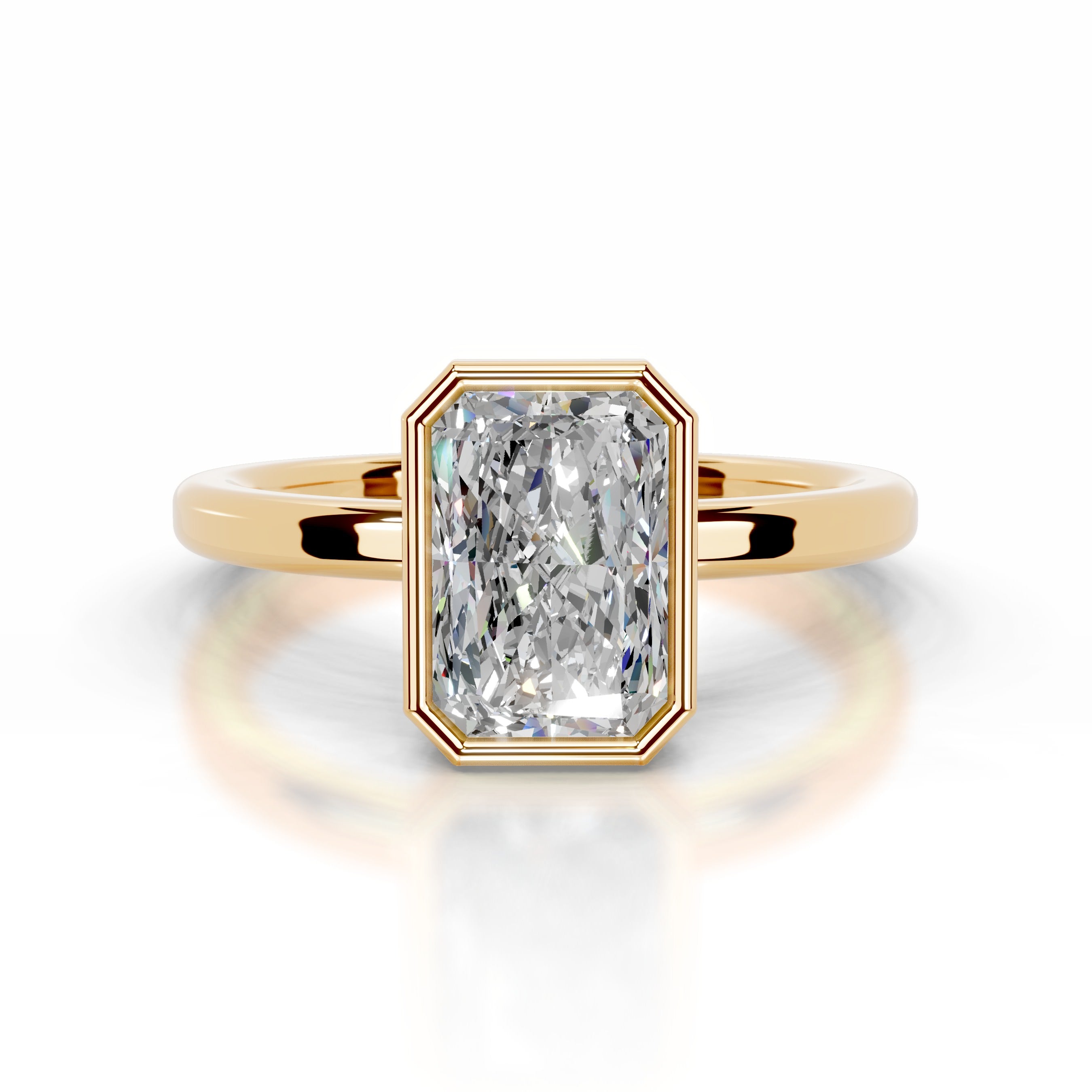 Dima Moissanite Ring - 18K Yellow Gold