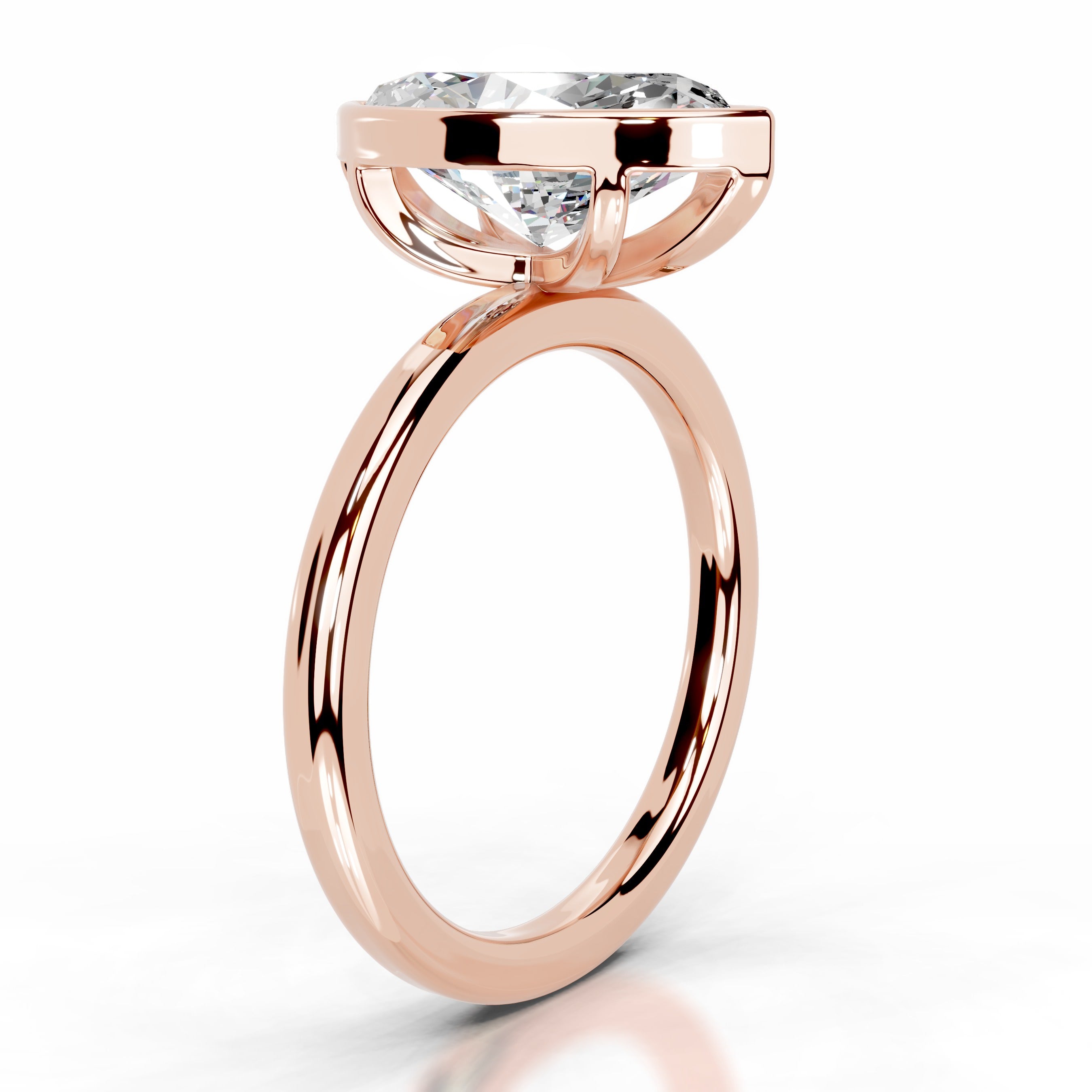 Dima Moissanite Ring - 14K Rose Gold