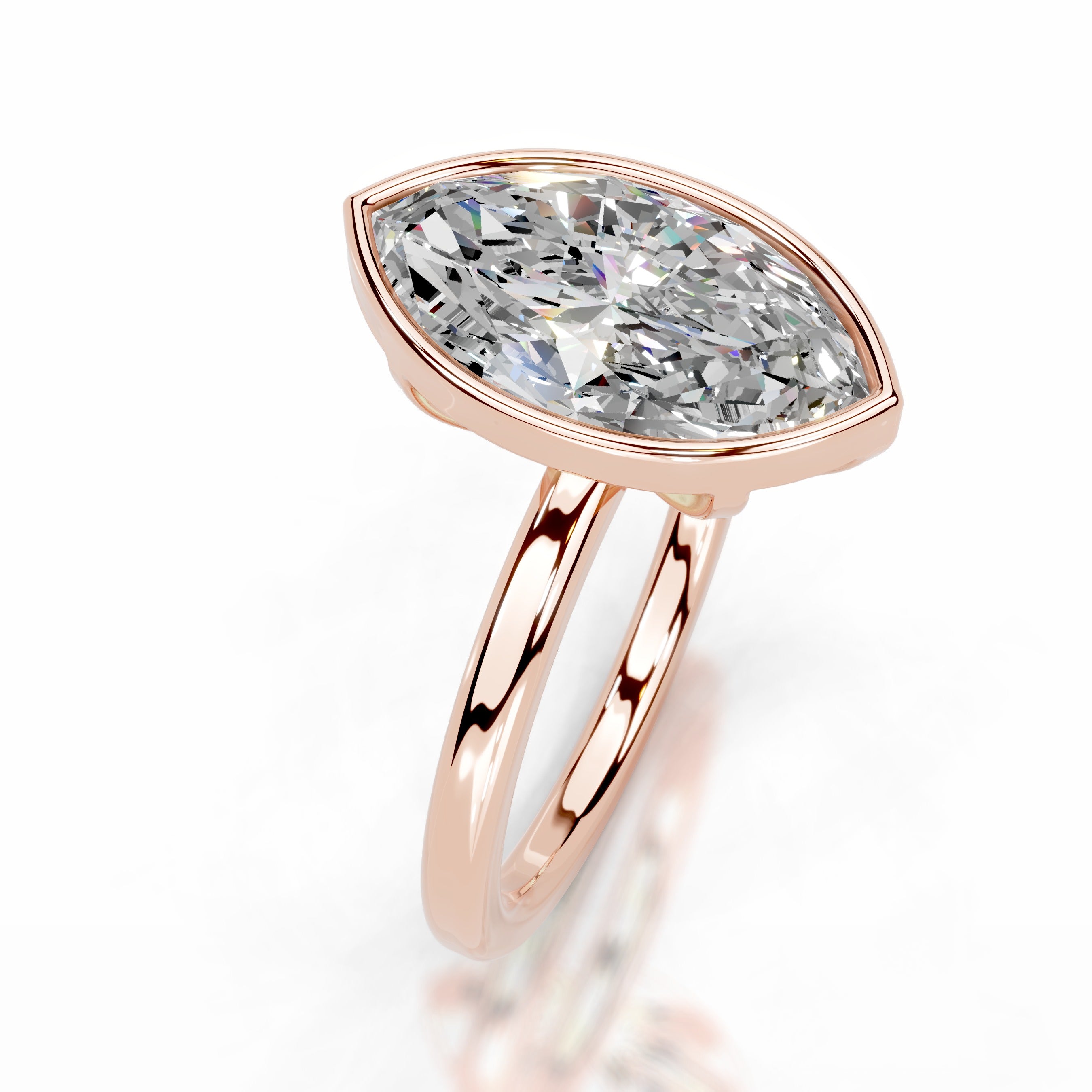 Dima  Moissanite  - 14K Rose Gold