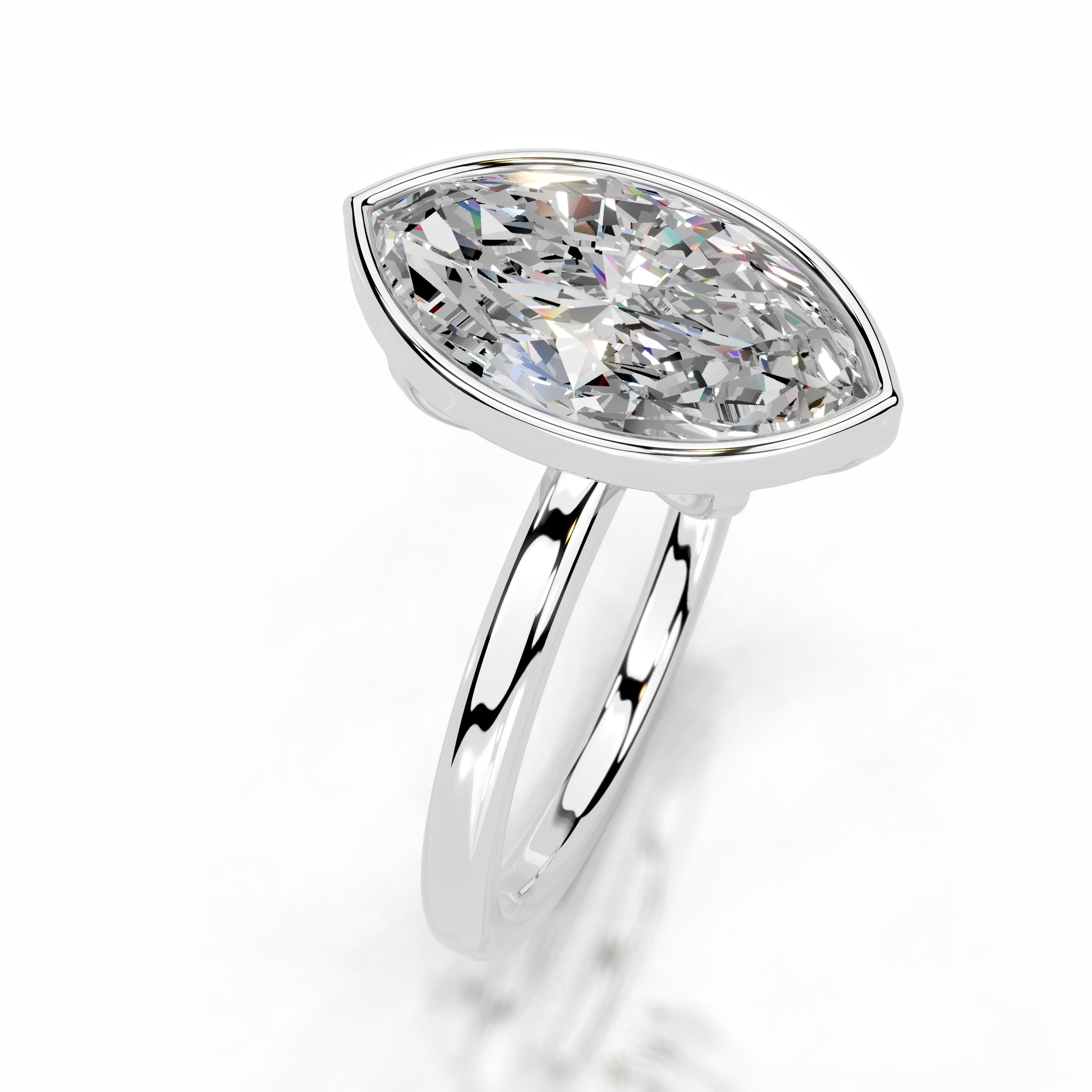 Dima  Moissanite  - 14K White Gold