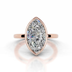 Dima Moissanite Ring - 14K Rose Gold
