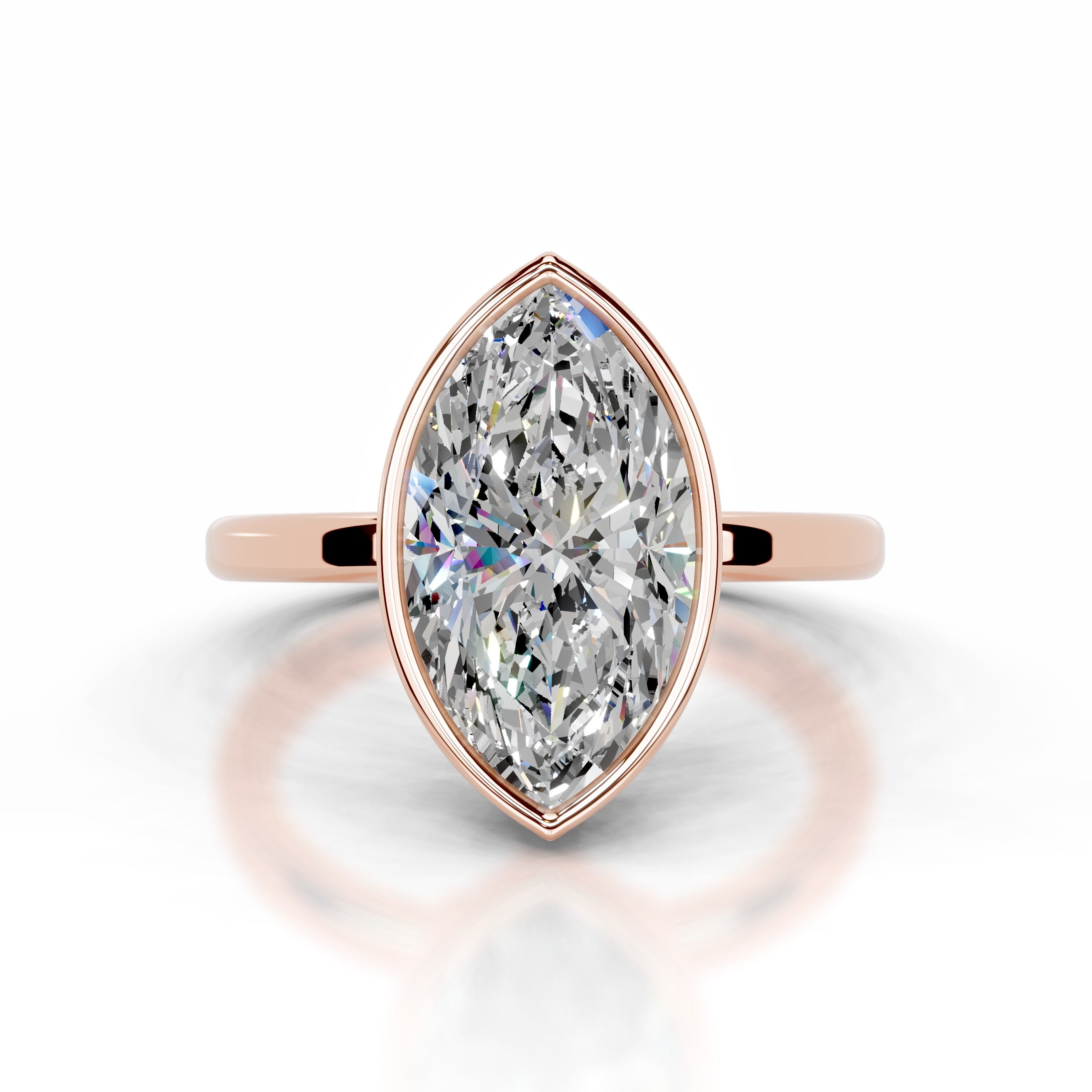 Dima Moissanite Ring - 14K Rose Gold