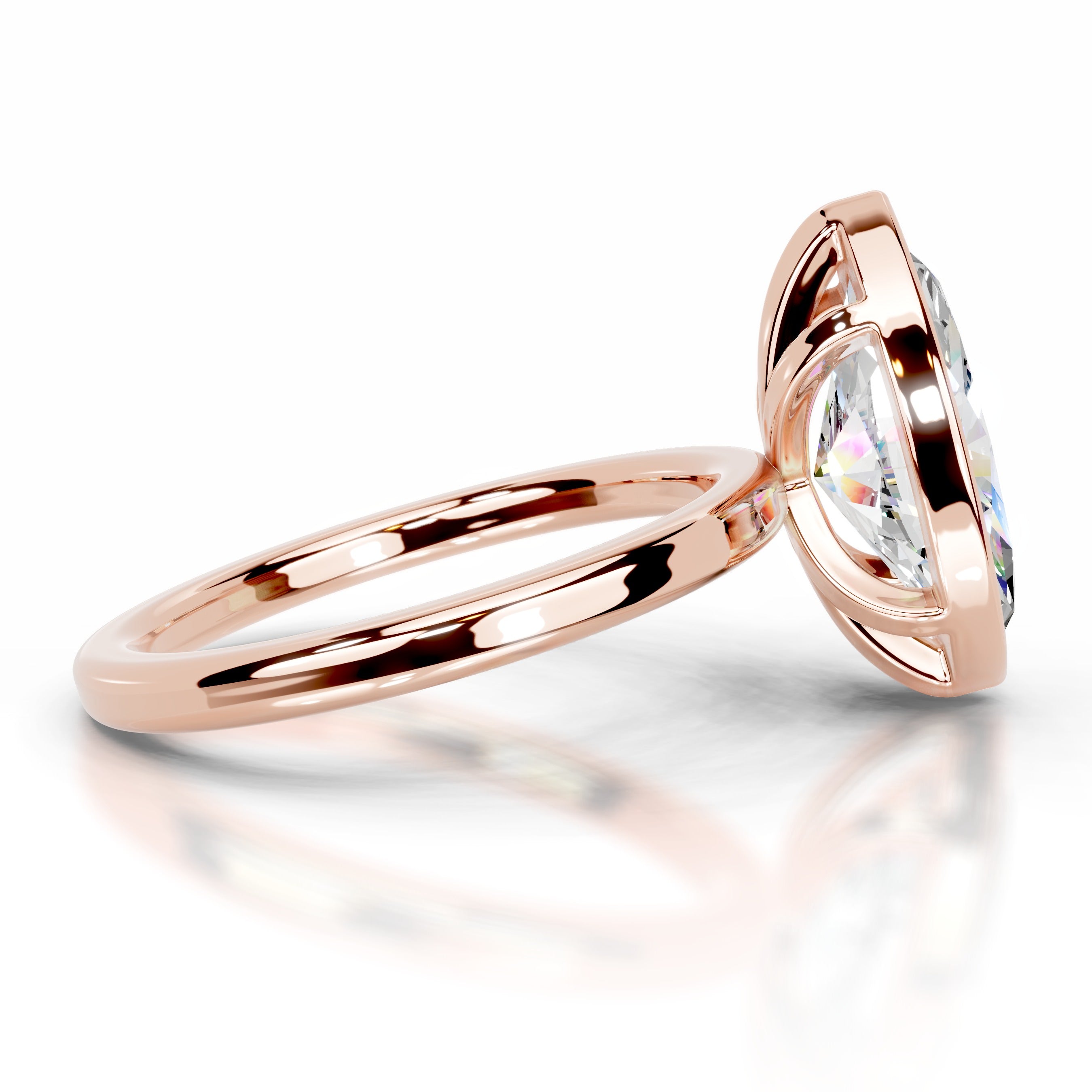 Dima Moissanite Ring - 14K Rose Gold