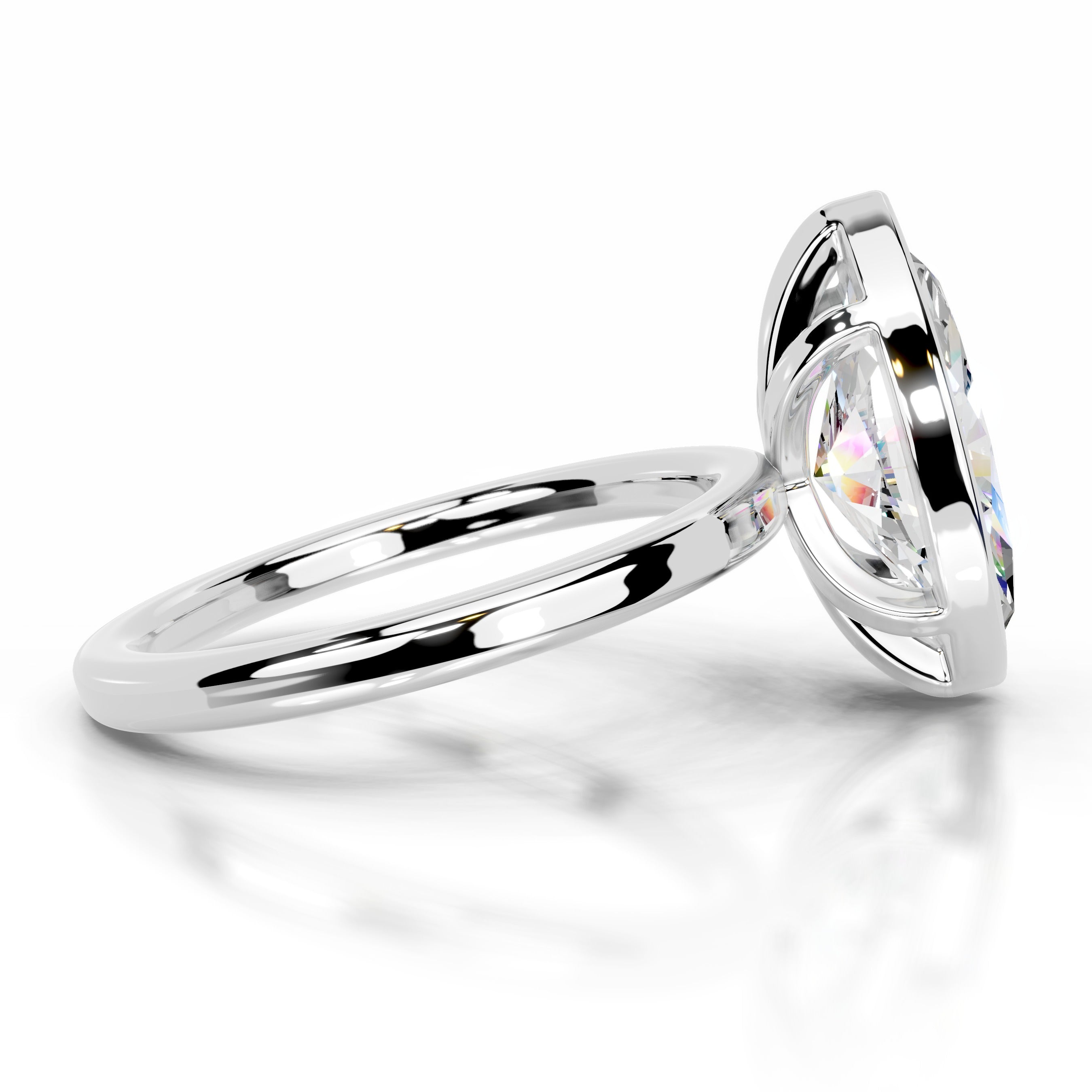 Dima  Moissanite  - 14K White Gold