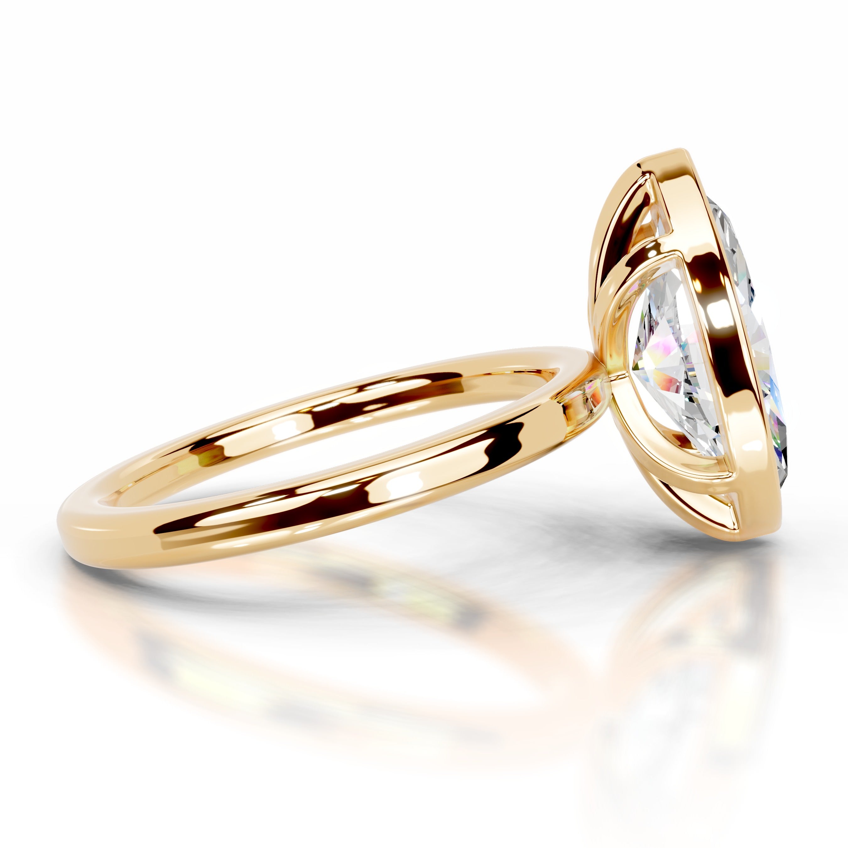 Dima  Moissanite  - 18K Yellow Gold