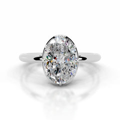 Narcisa Moissanite Ring - 18K White Gold
