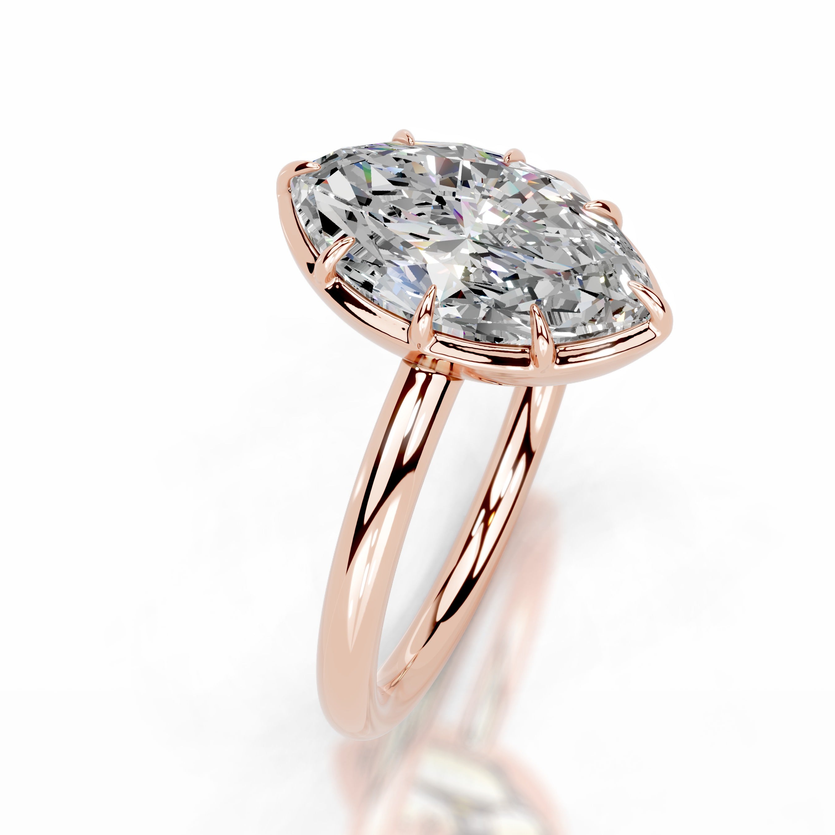 Narcisa Moissanite Ring - 14K Rose Gold