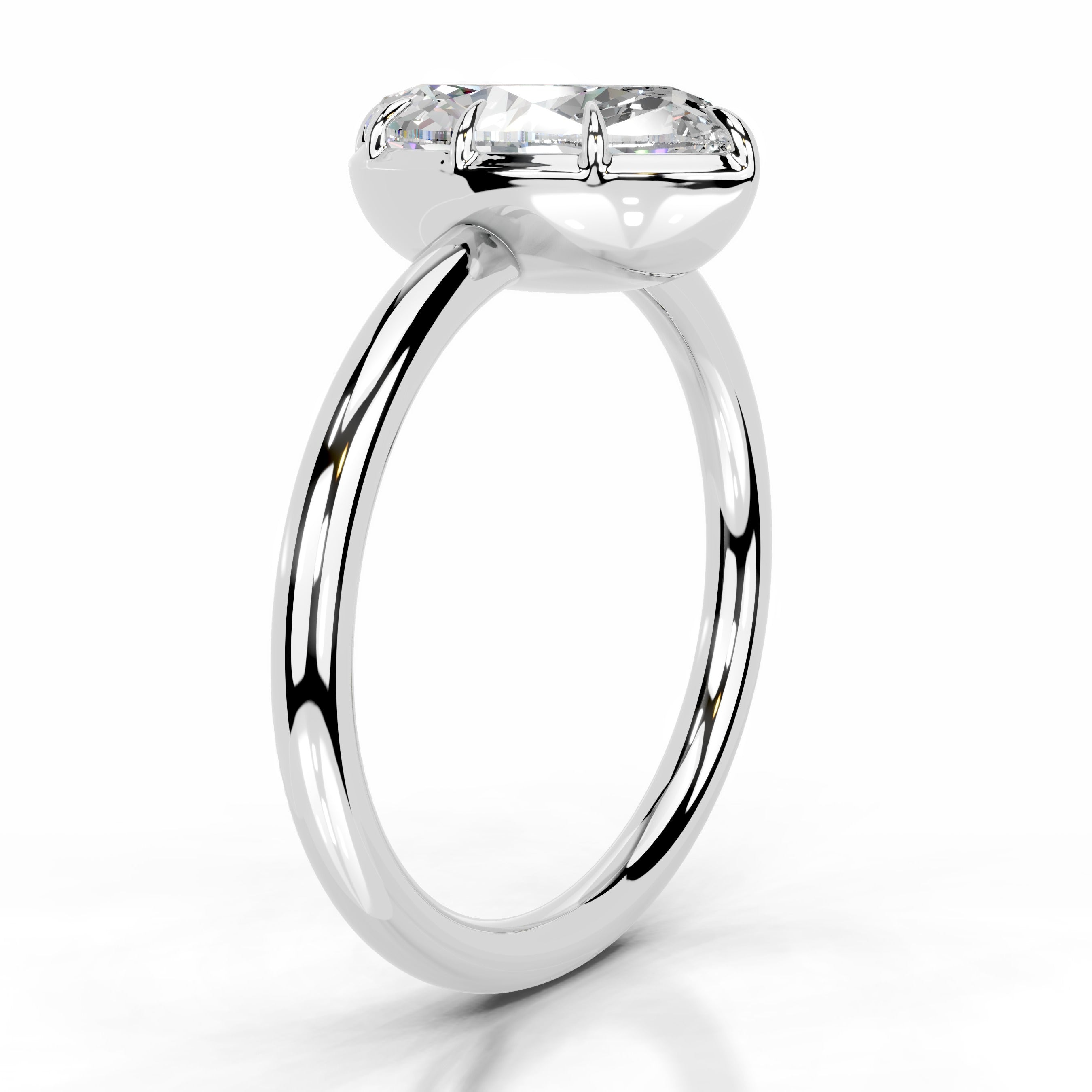 Narcisa Moissanite Ring - 14K White Gold