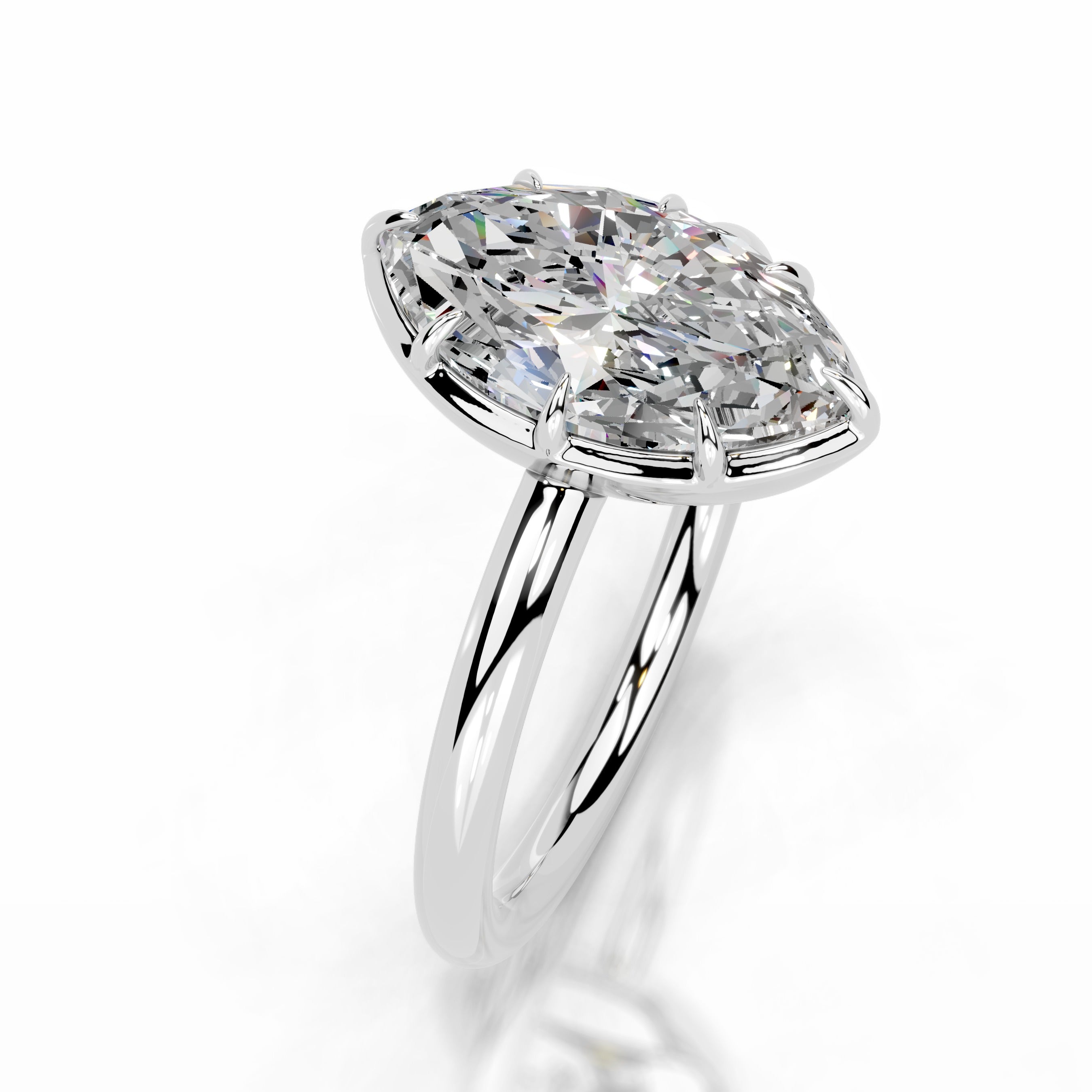 Narcisa  Moissanite  - 14K White Gold