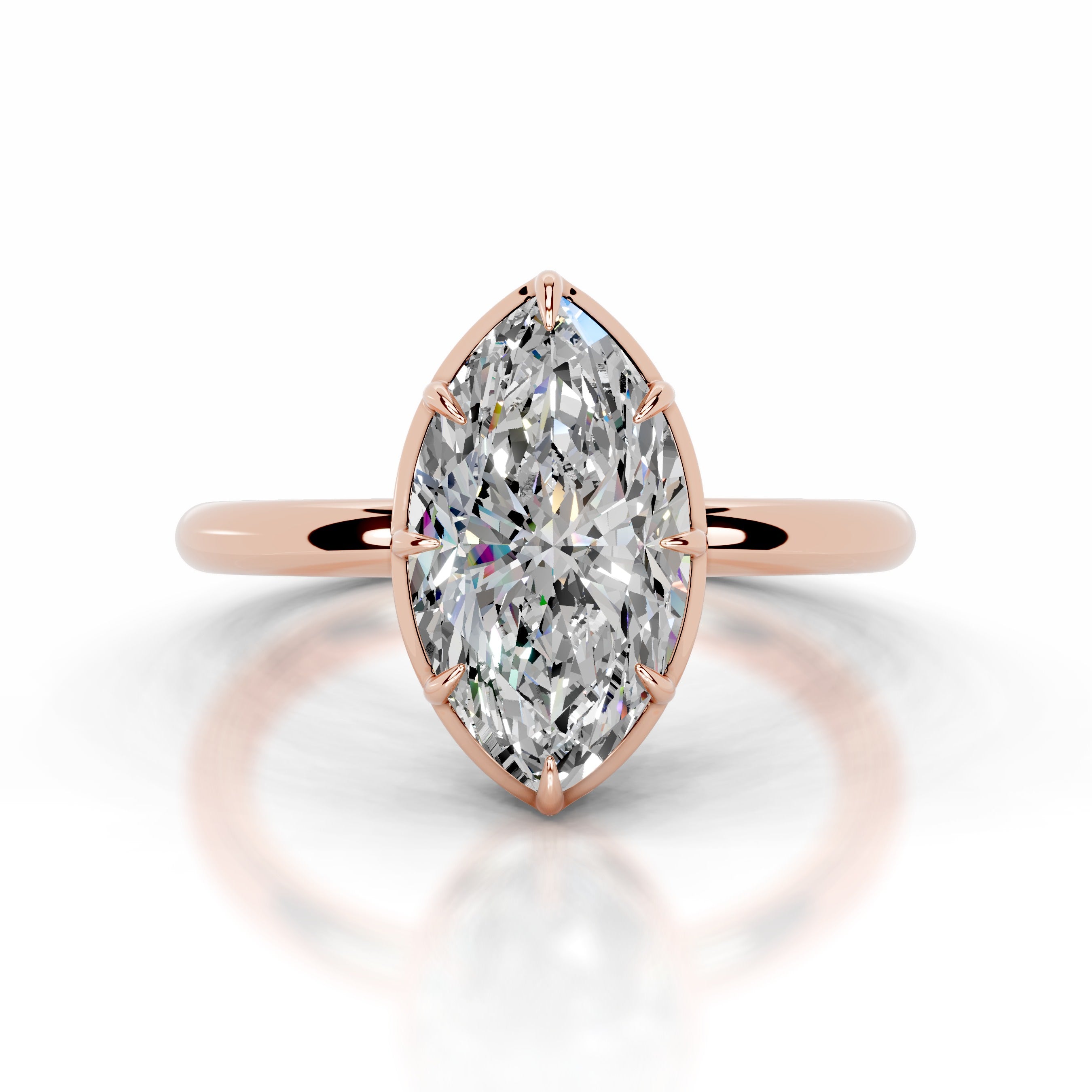 Narcisa  Moissanite  - 14K Rose Gold