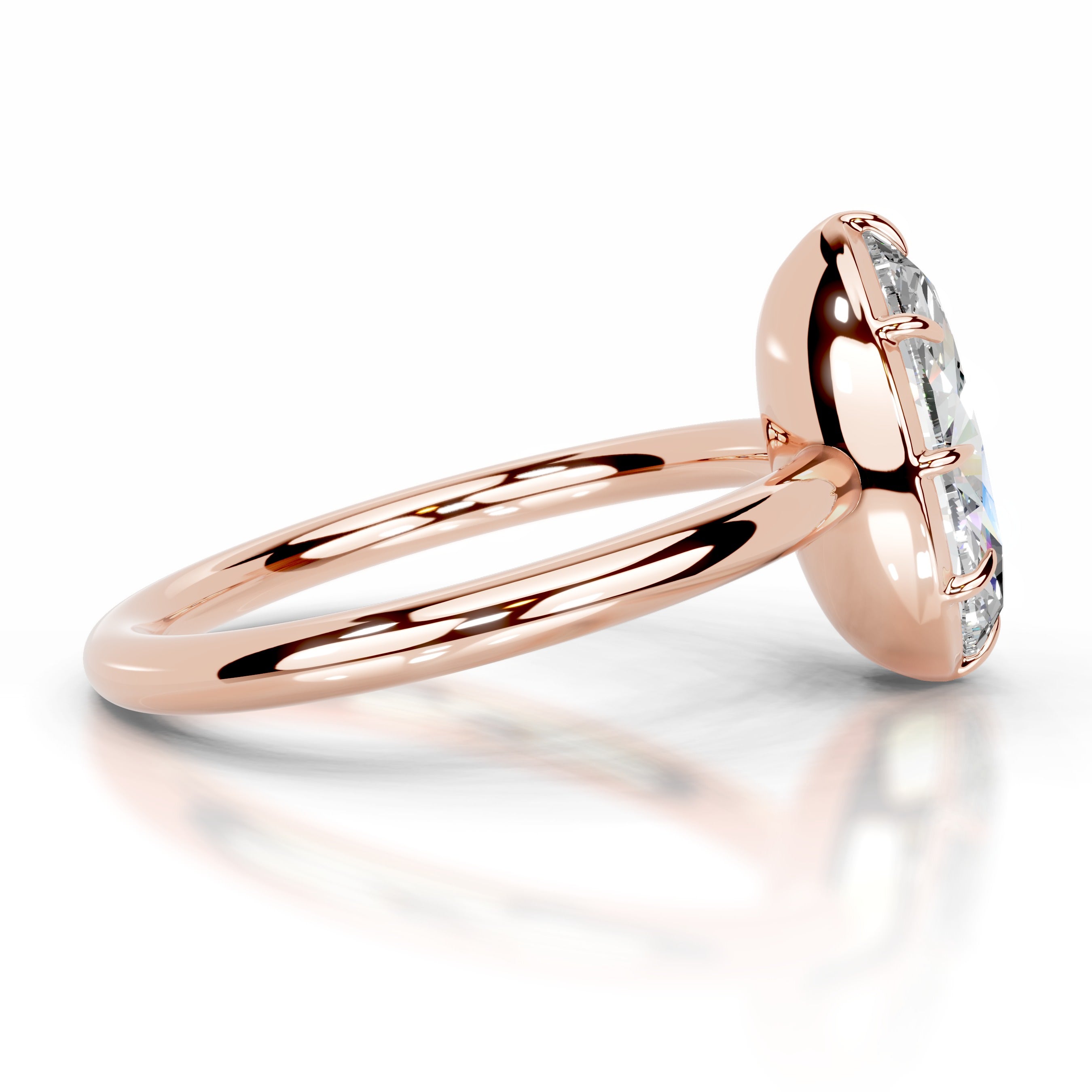 Narcisa Moissanite Ring - 14K Rose Gold