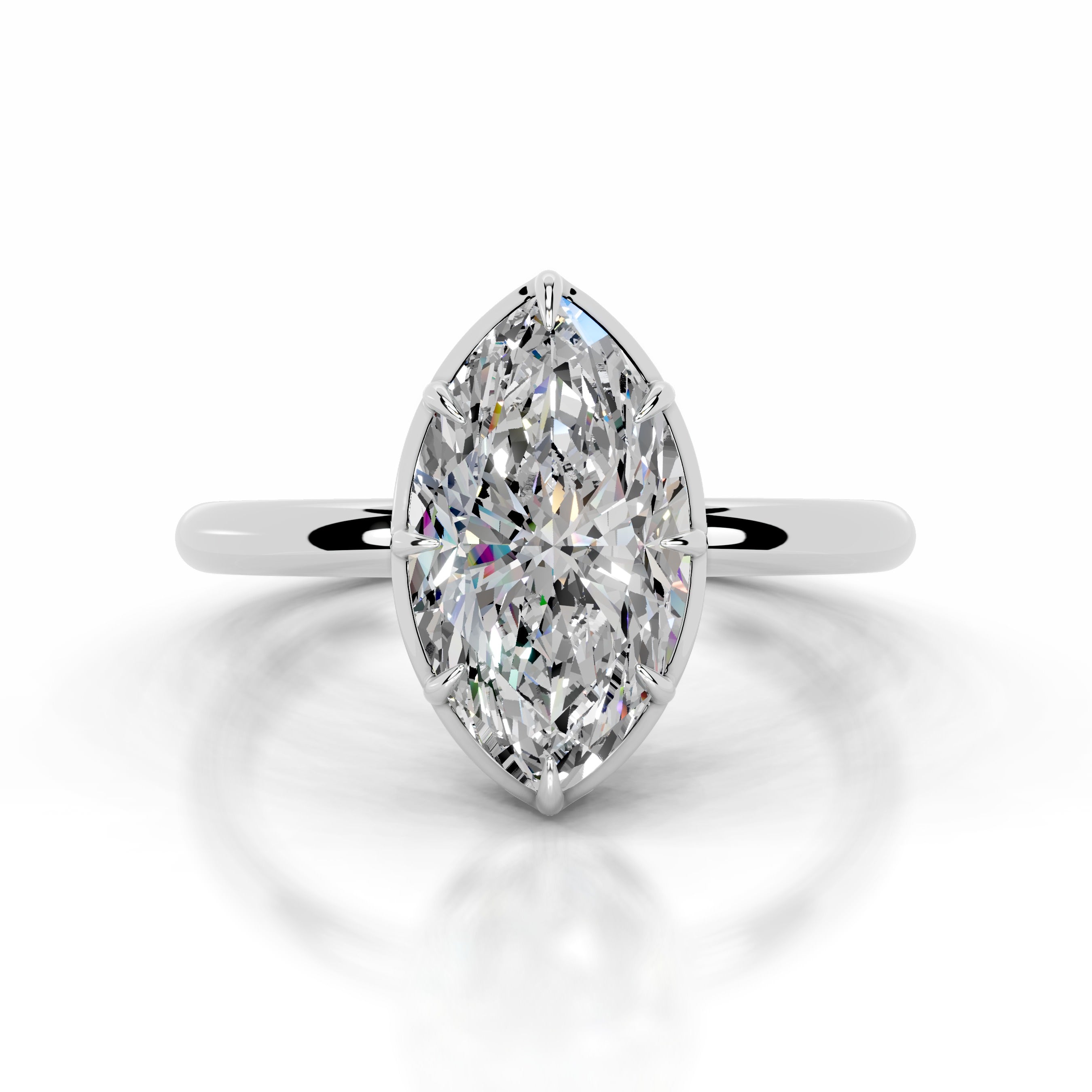 Narcisa  Moissanite  - 14K White Gold