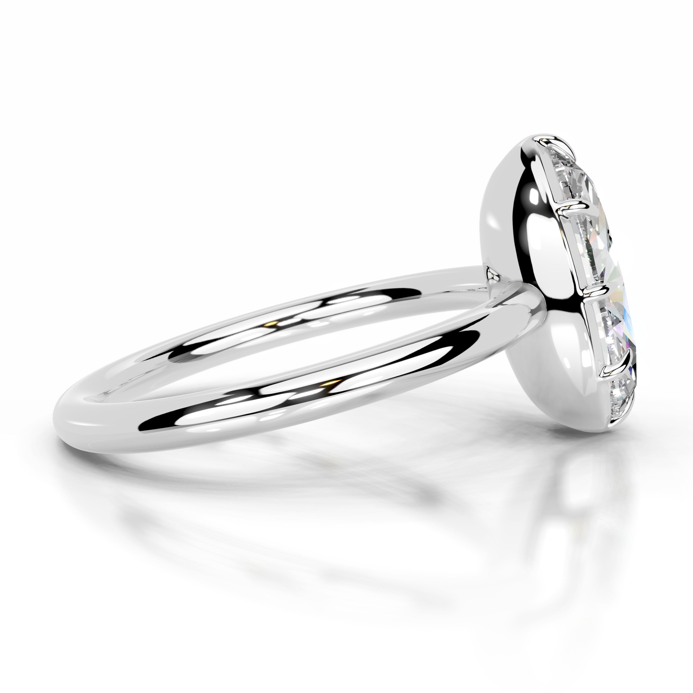 Narcisa Moissanite Ring - 14K White Gold