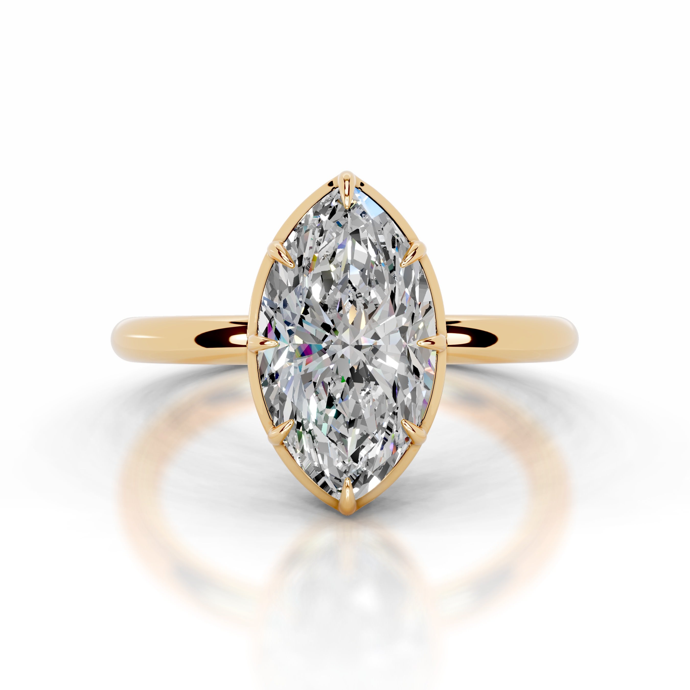 Narcisa  Moissanite  - 18K Yellow Gold