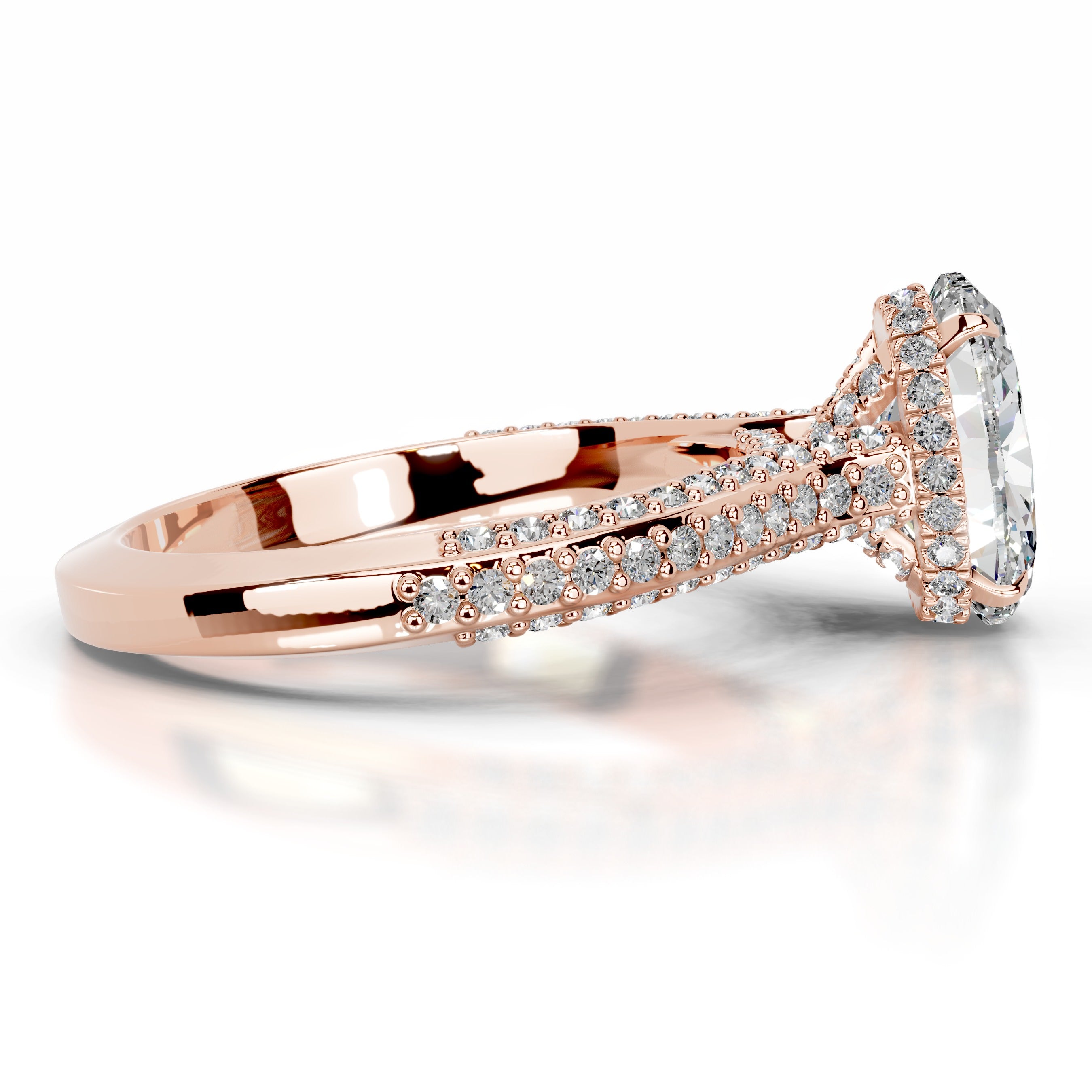 Joana Moissanite & Diamond Ring - 14K Rose Gold