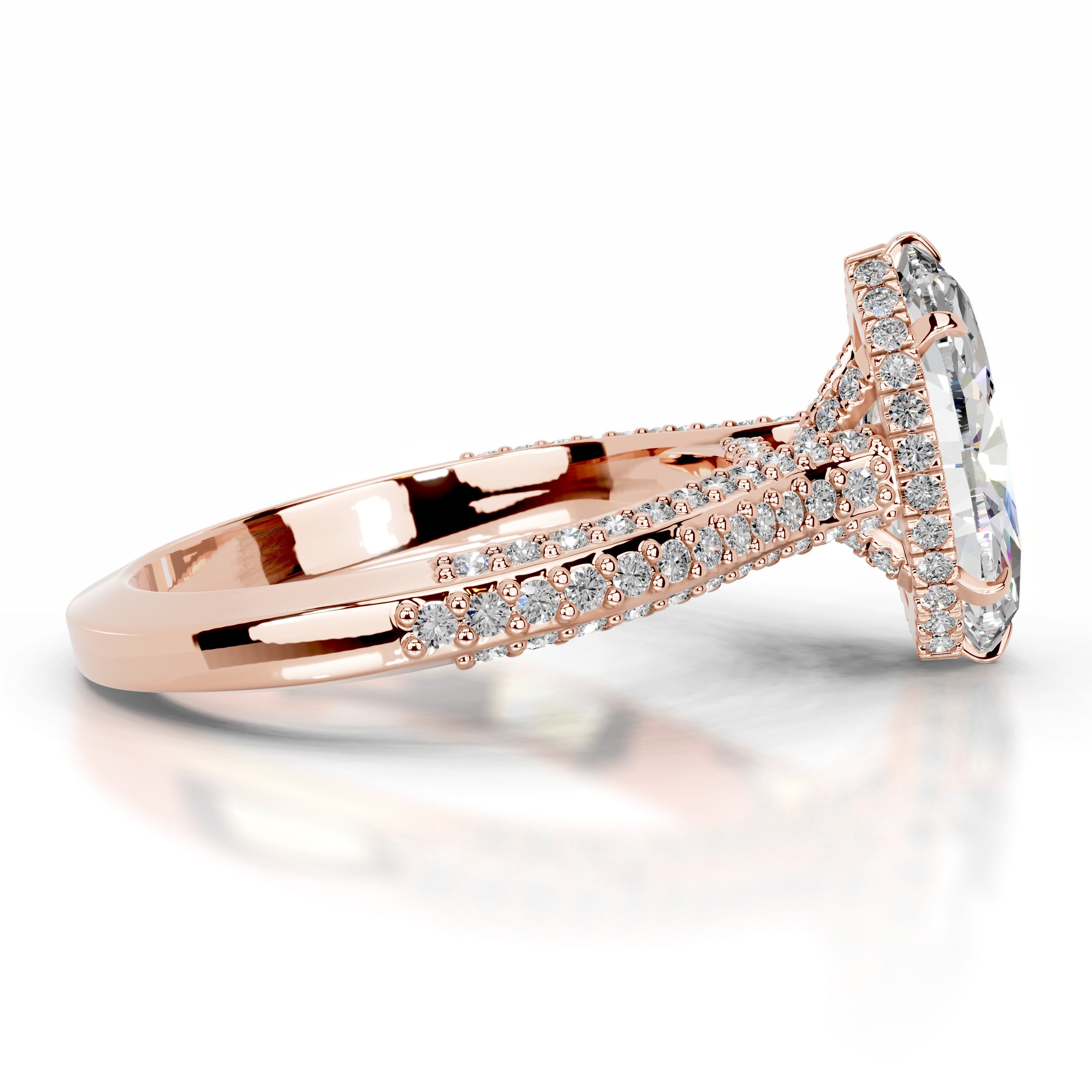 Joana Moissanite & Diamond Ring - 14K Rose Gold