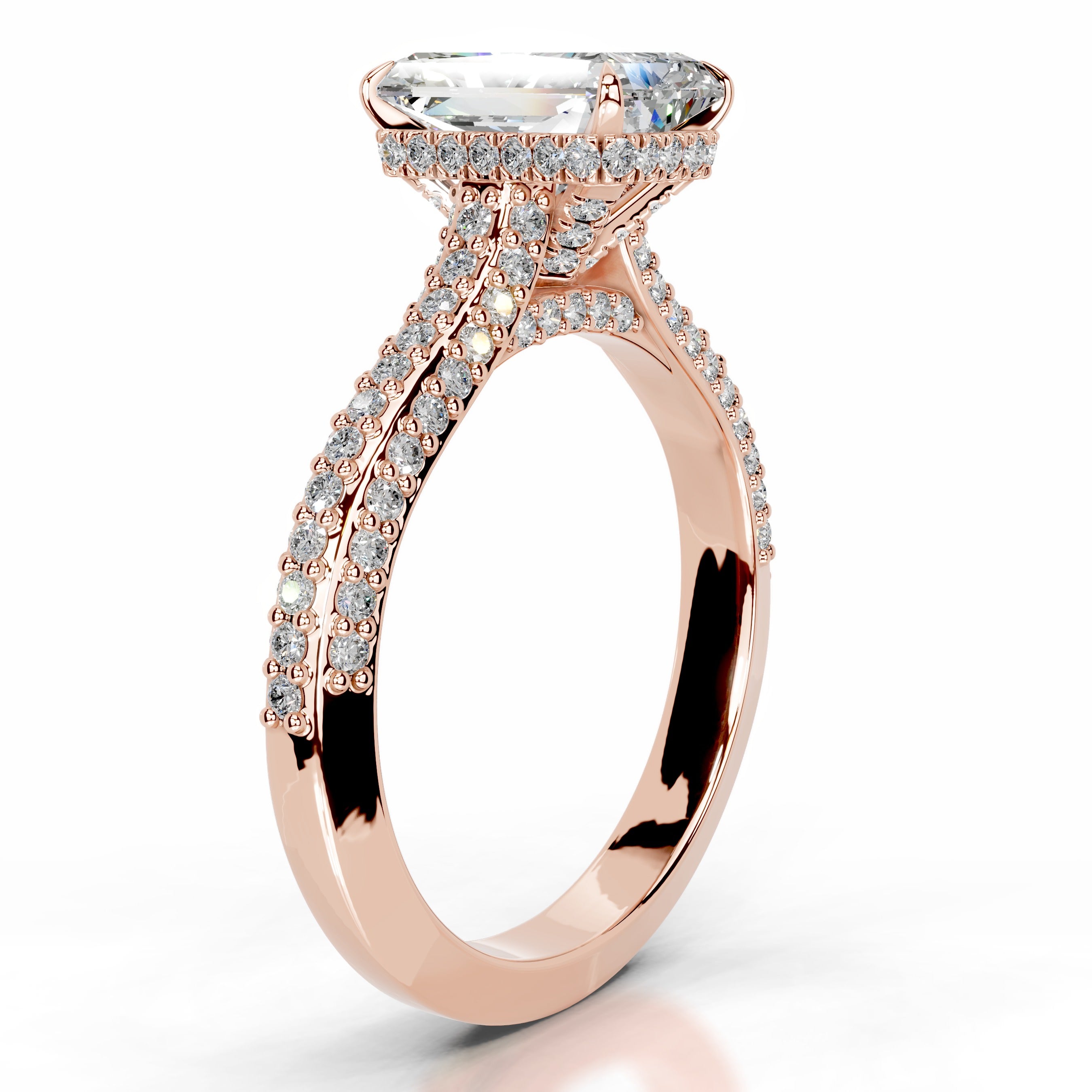 Joana Moissanite & Diamond Ring - 14K Rose Gold