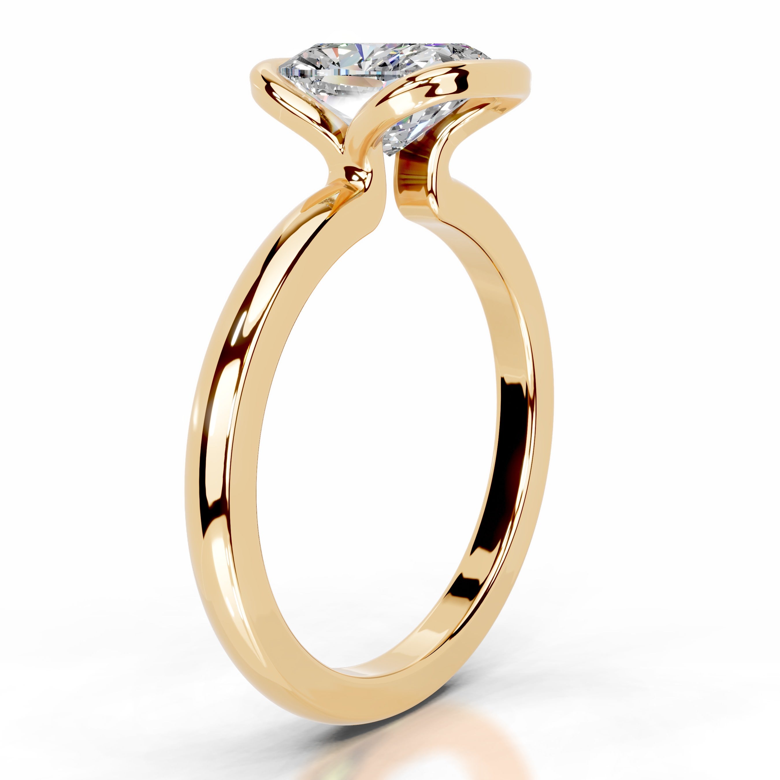 Thor Moissanite & Diamond Ring - 18K Yellow Gold