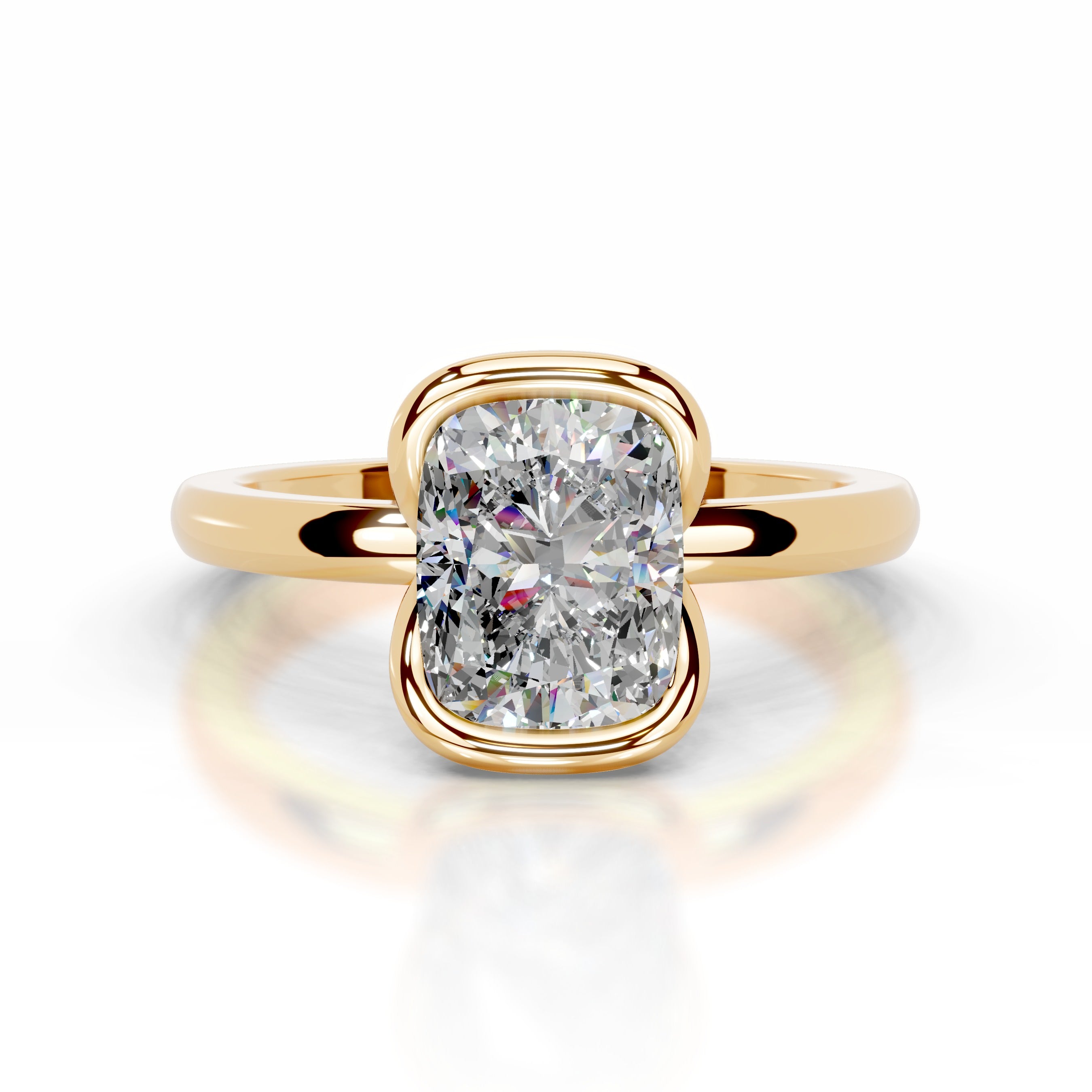 Thor Moissanite & Diamond Ring - 18K Yellow Gold