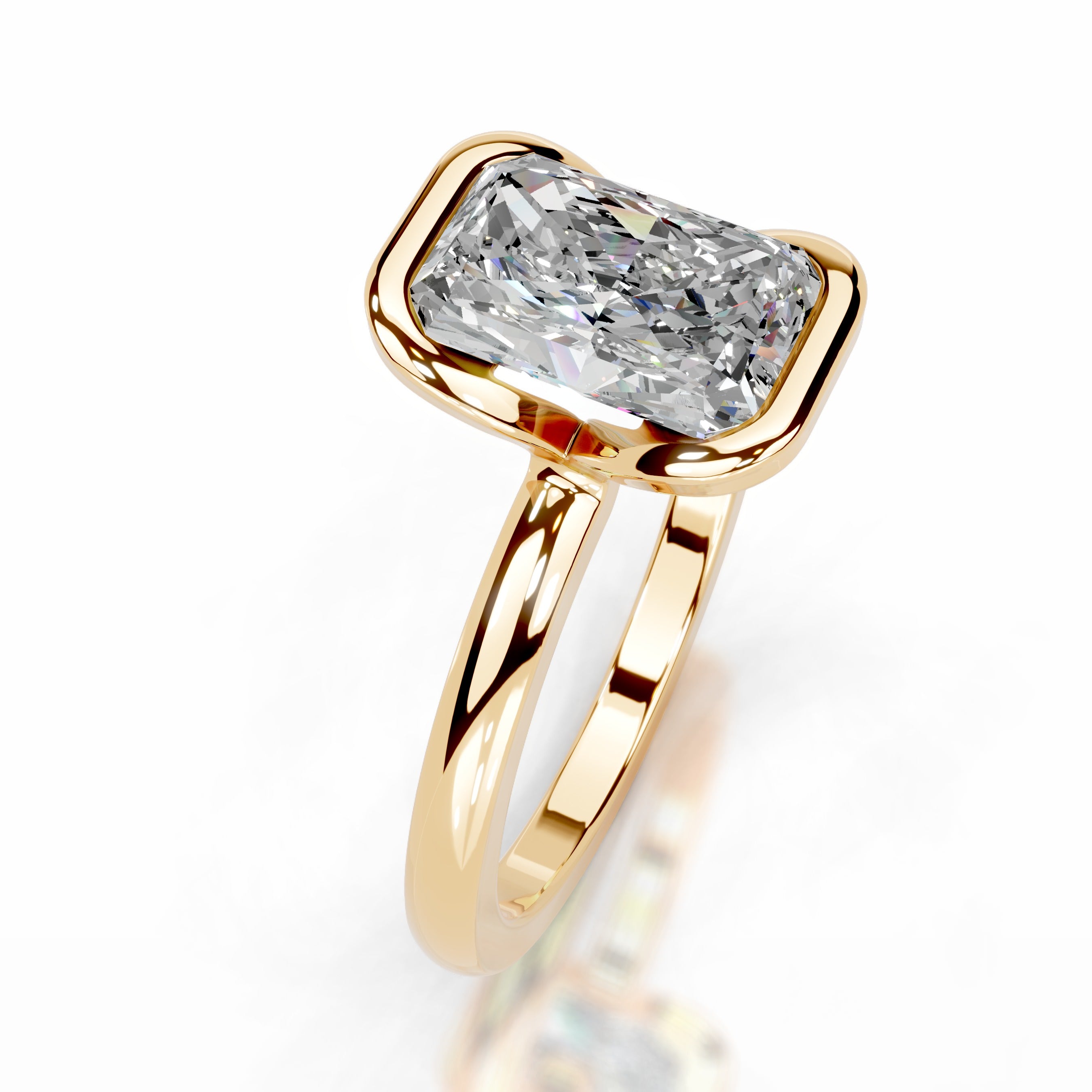 Thor Moissanite & Diamond Ring - 18K Yellow Gold