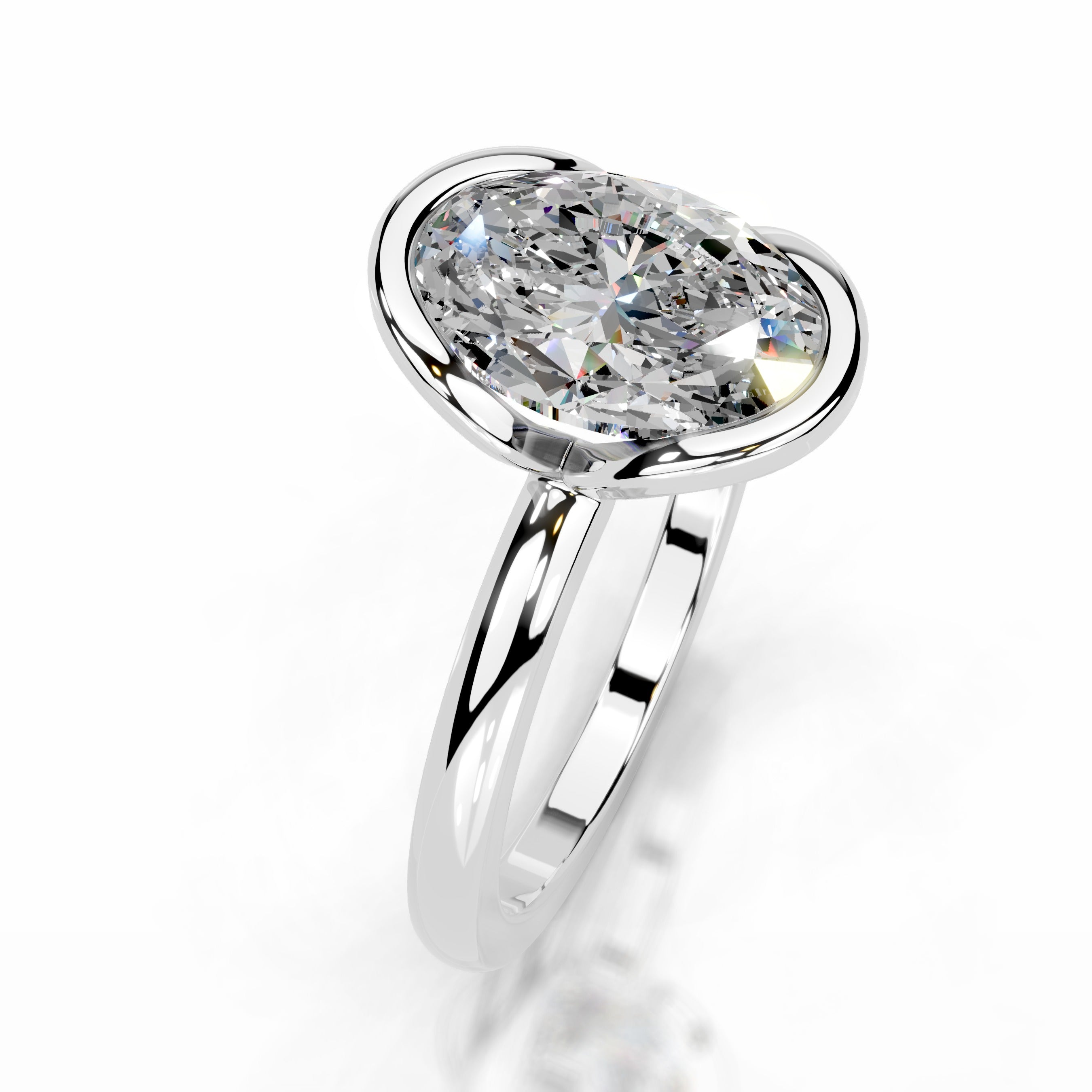 Thor Moissanite & Diamond Ring - 14K White Gold