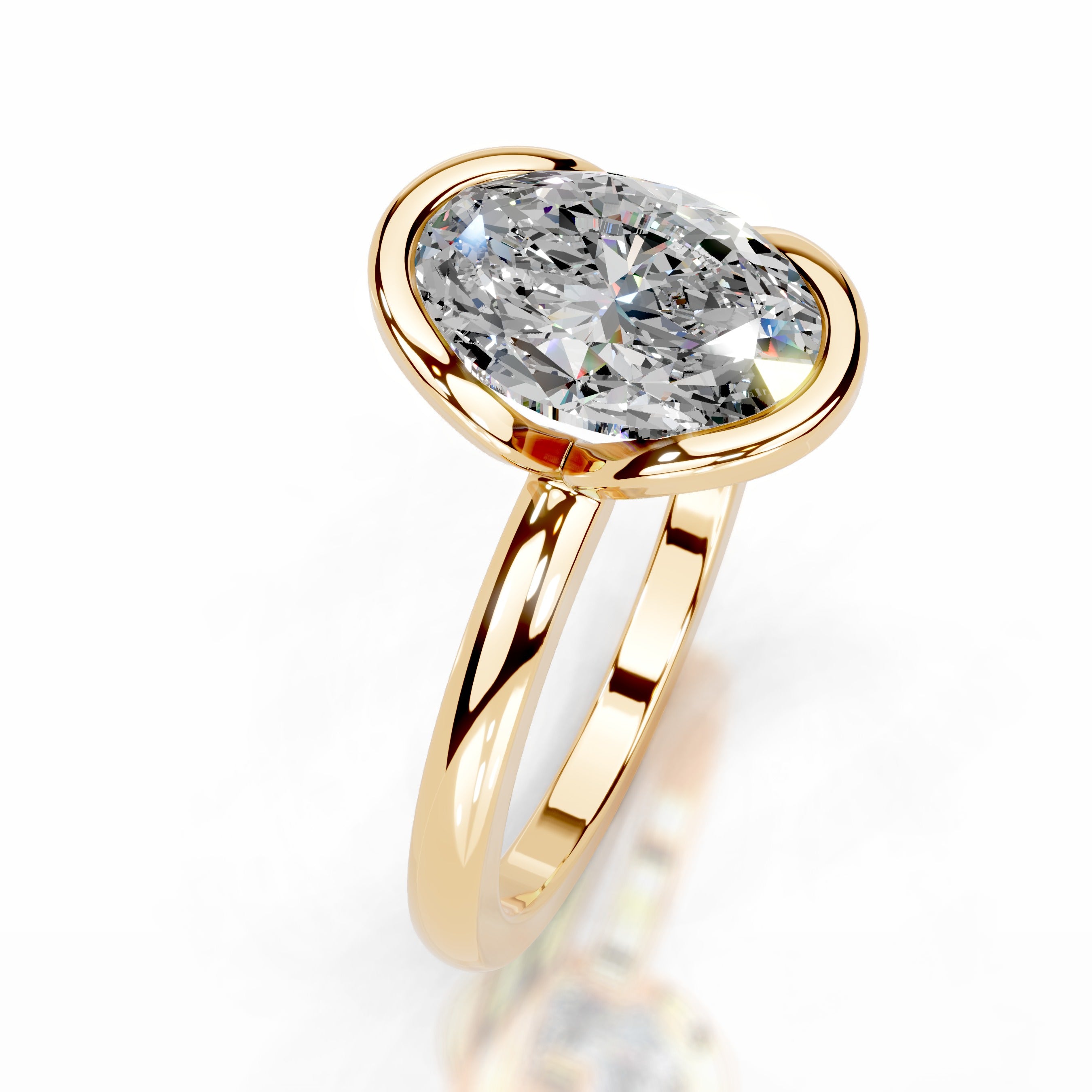 Thor Moissanite & Diamond Ring - 18K Yellow Gold