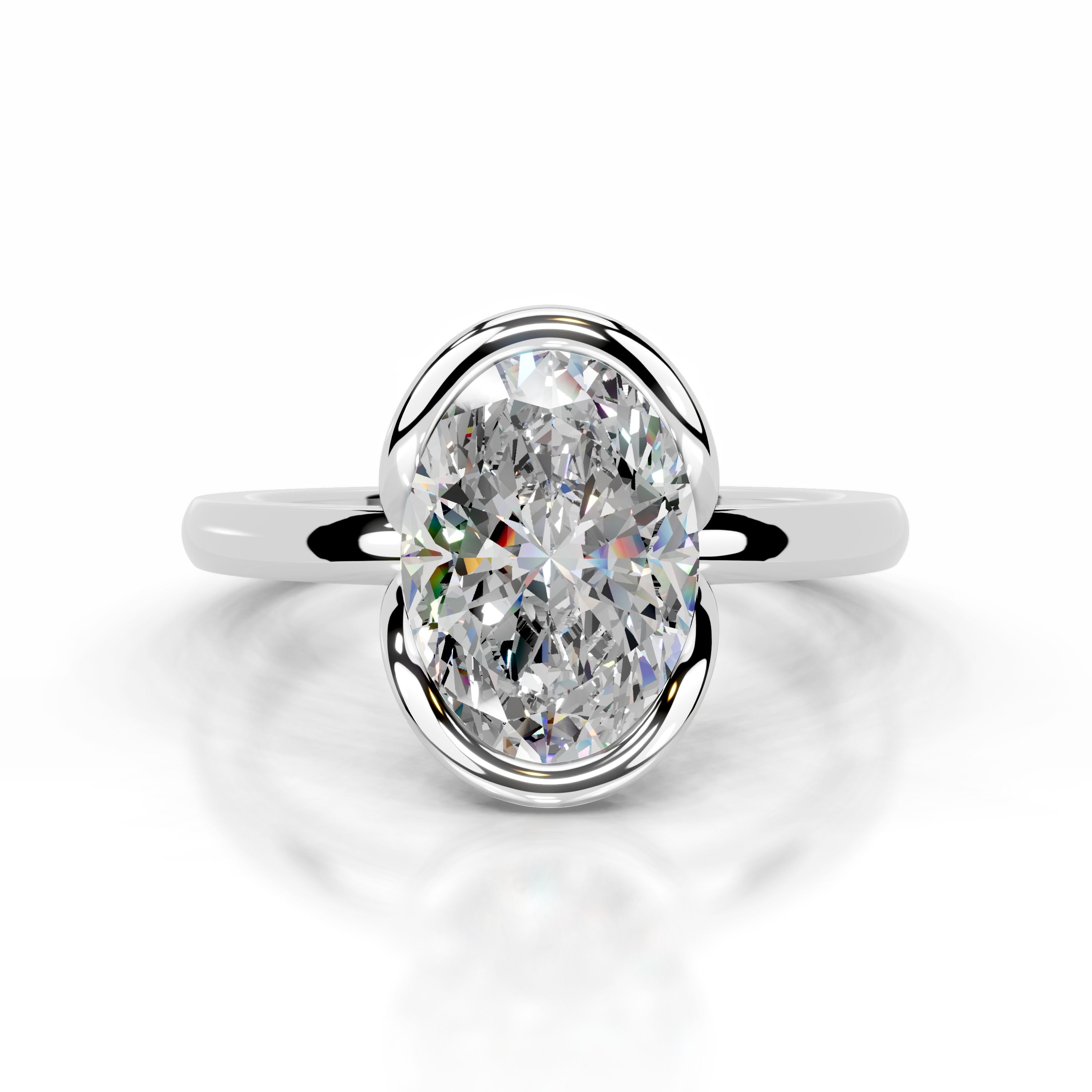 Thor Moissanite & Diamond Ring - 14K White Gold